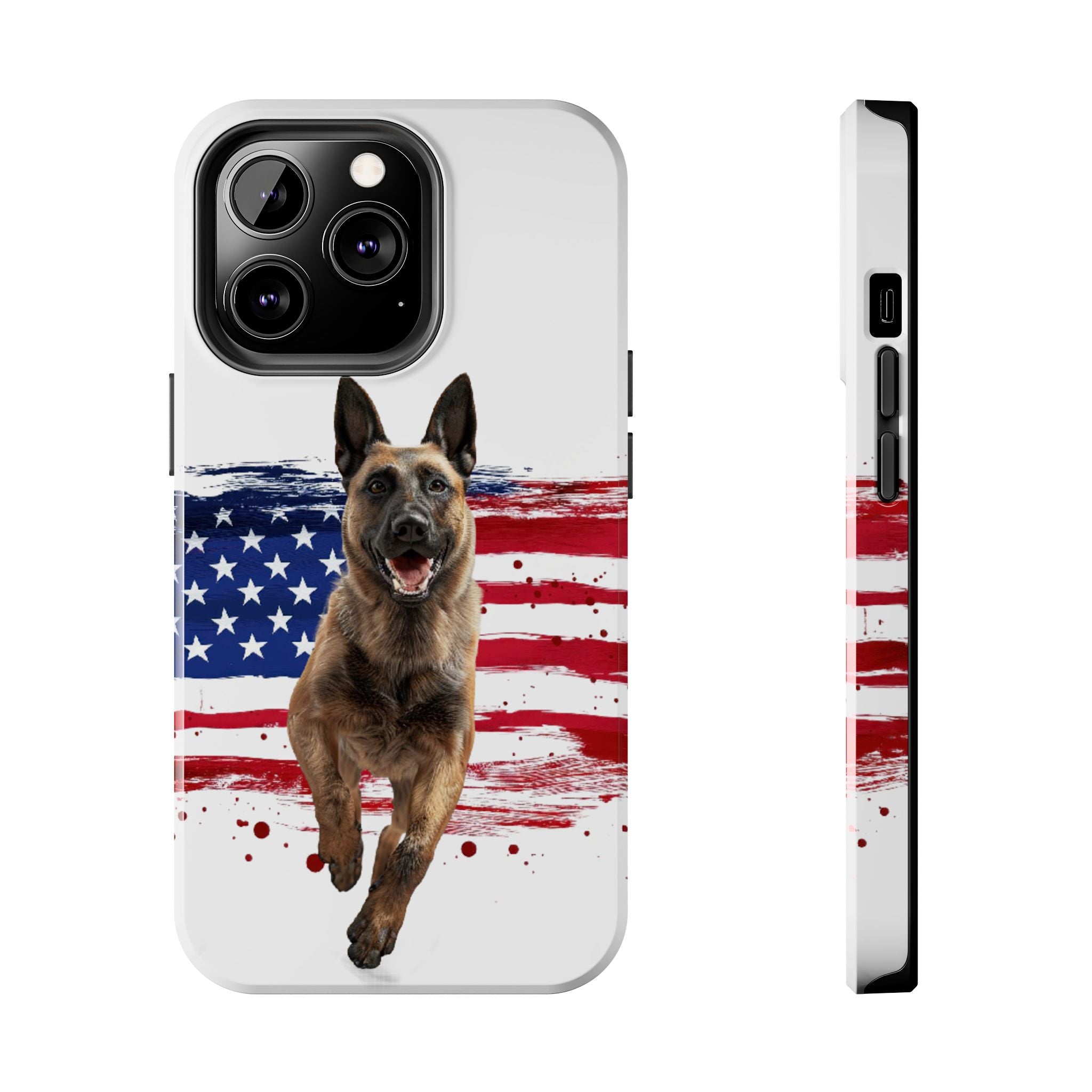 Patriotic Belgian Malinois Phone Case | American Flag K9 Protection