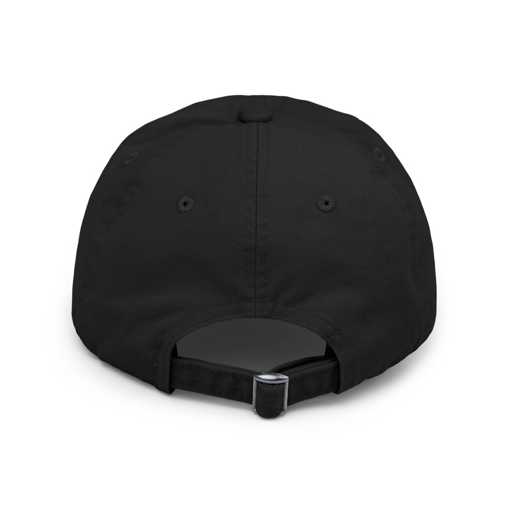Distressed Maligator Dog Patch Cap — Vintage Black Baseball Hat