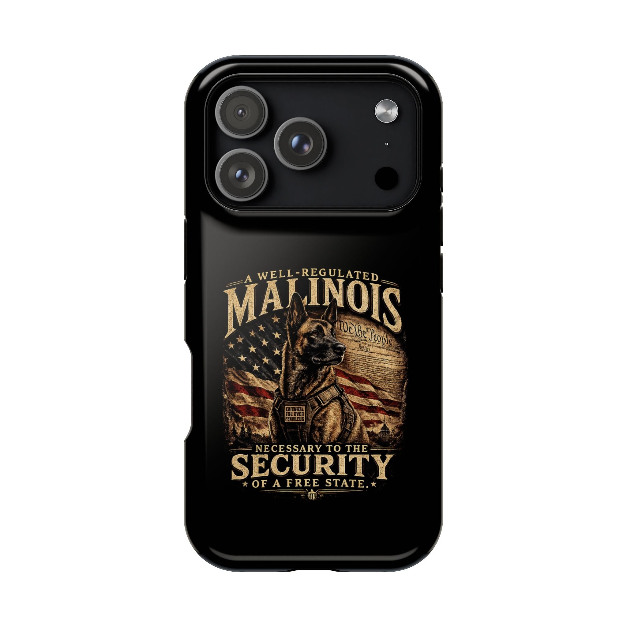 Phone Case — "A Well-Regulated Malinois: Necessary to the Security" Magnetic Impact-Resistant Case