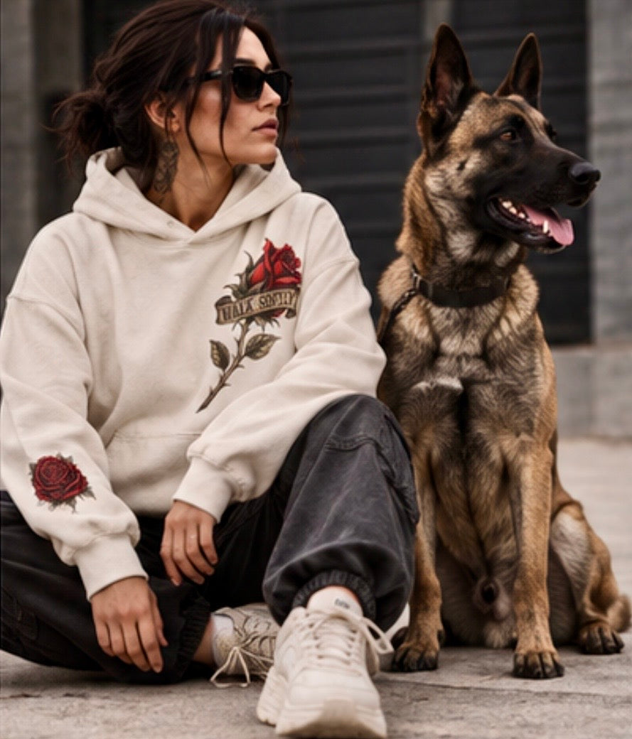 Tattoo Series // Walk Softly Tattered Hoodie