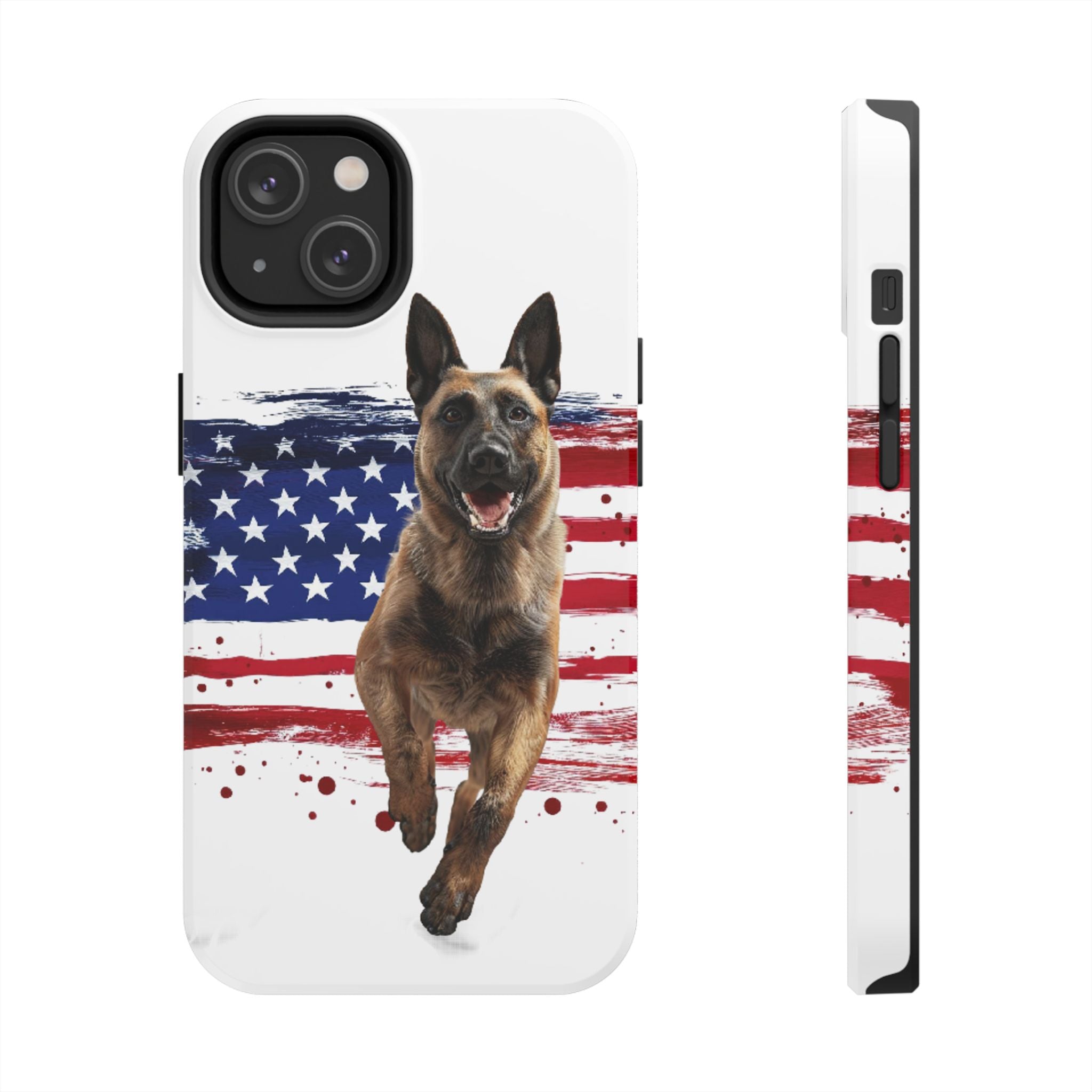 Patriotic Belgian Malinois Phone Case | American Flag K9 Protection