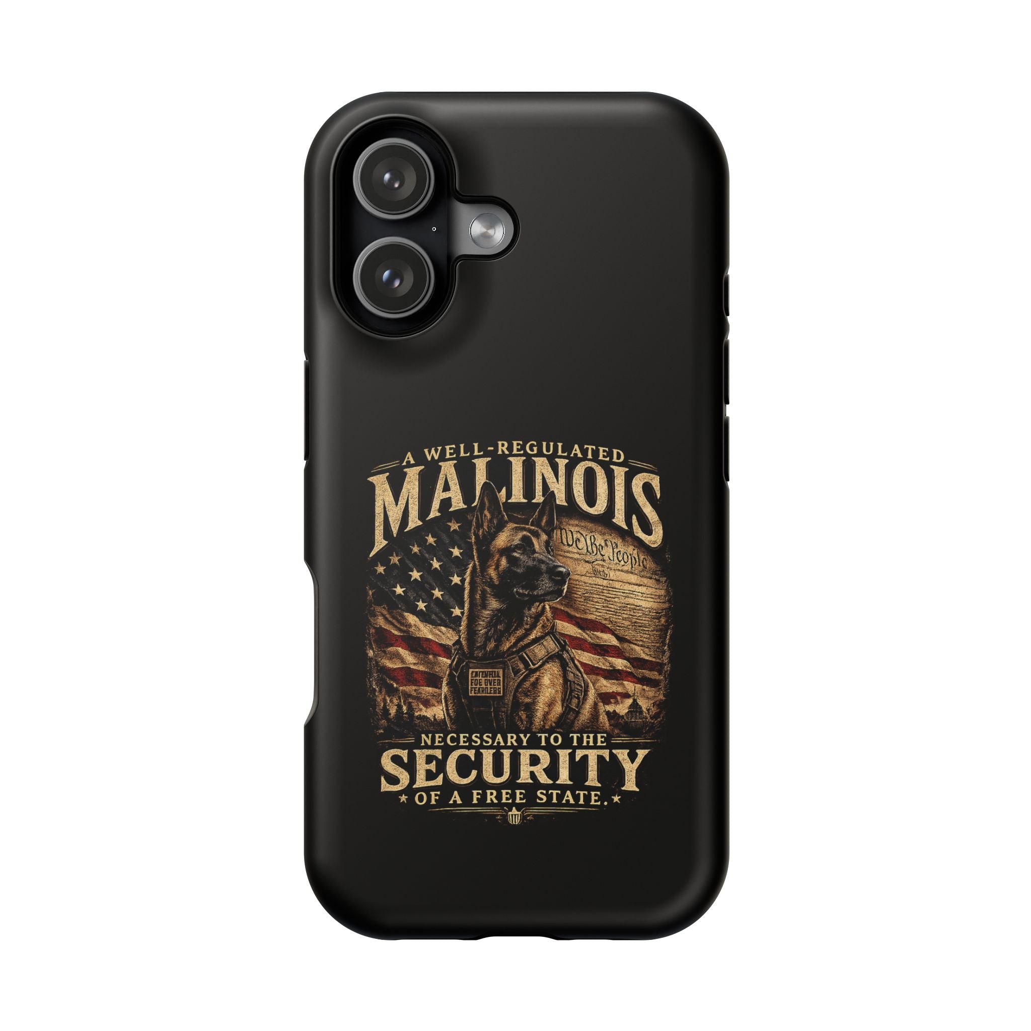 Phone Case — "A Well-Regulated Malinois: Necessary to the Security" Magnetic Impact-Resistant Case