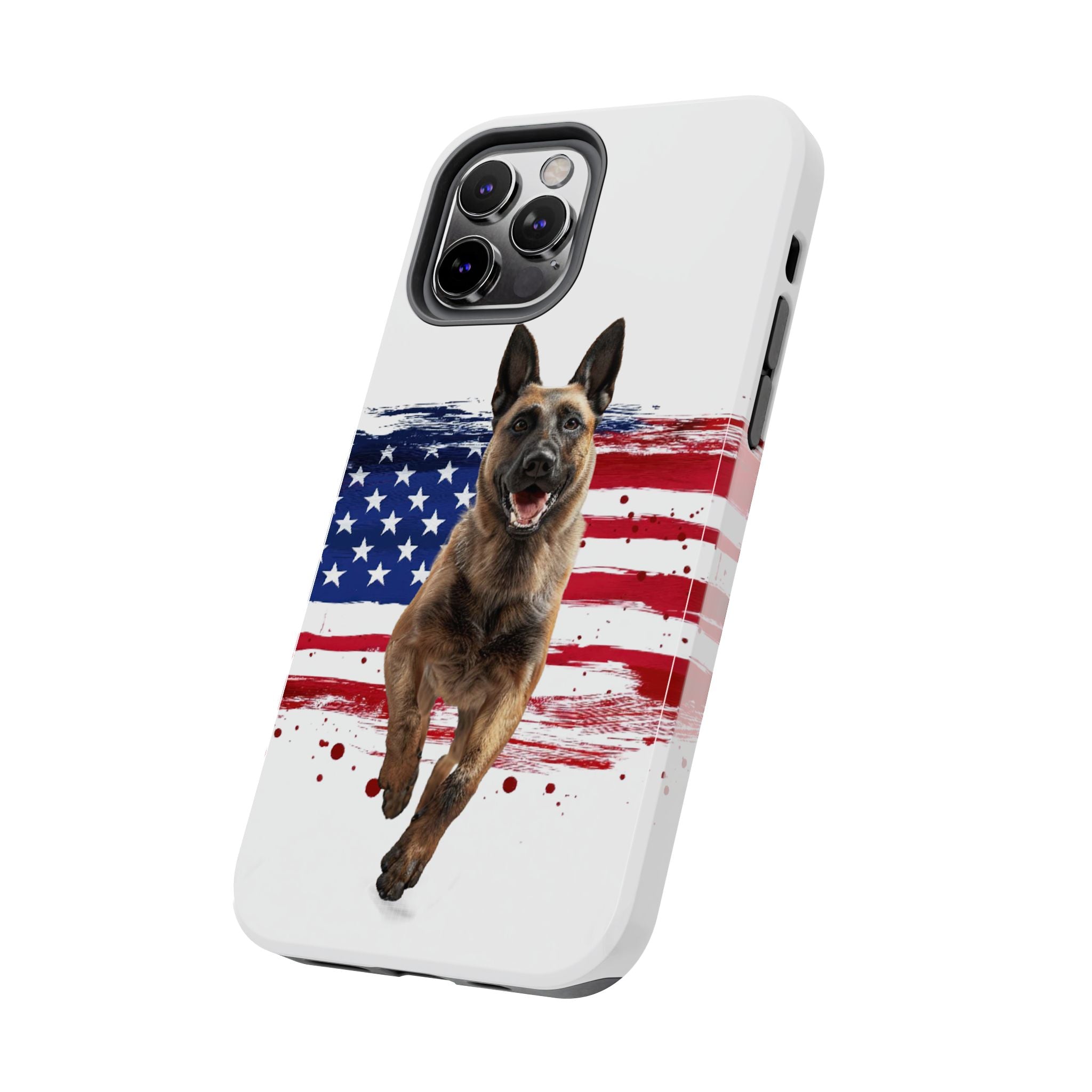 Patriotic Belgian Malinois Phone Case | American Flag K9 Protection
