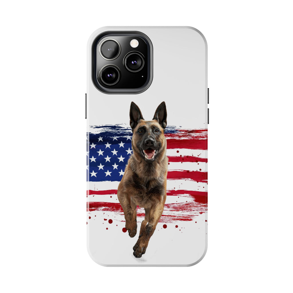 Patriotic Belgian Malinois Phone Case | American Flag K9 Protection