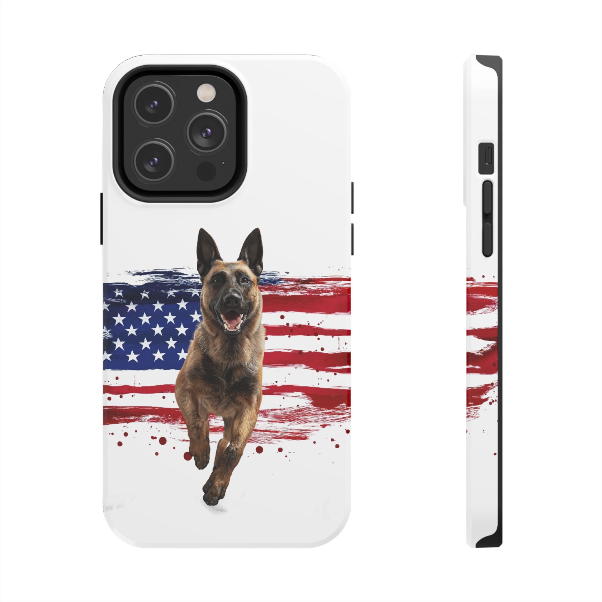Patriotic Belgian Malinois Phone Case | American Flag K9 Protection