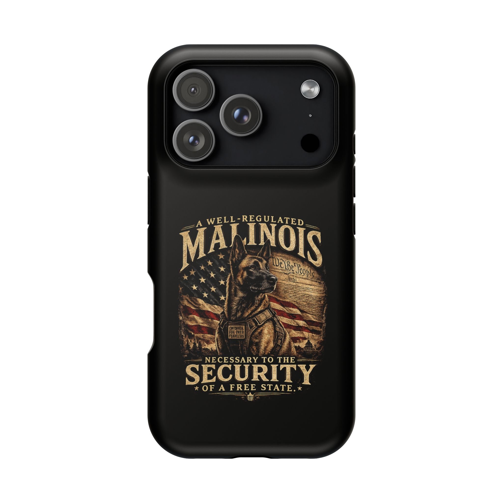 Phone Case — "A Well-Regulated Malinois: Necessary to the Security" Magnetic Impact-Resistant Case