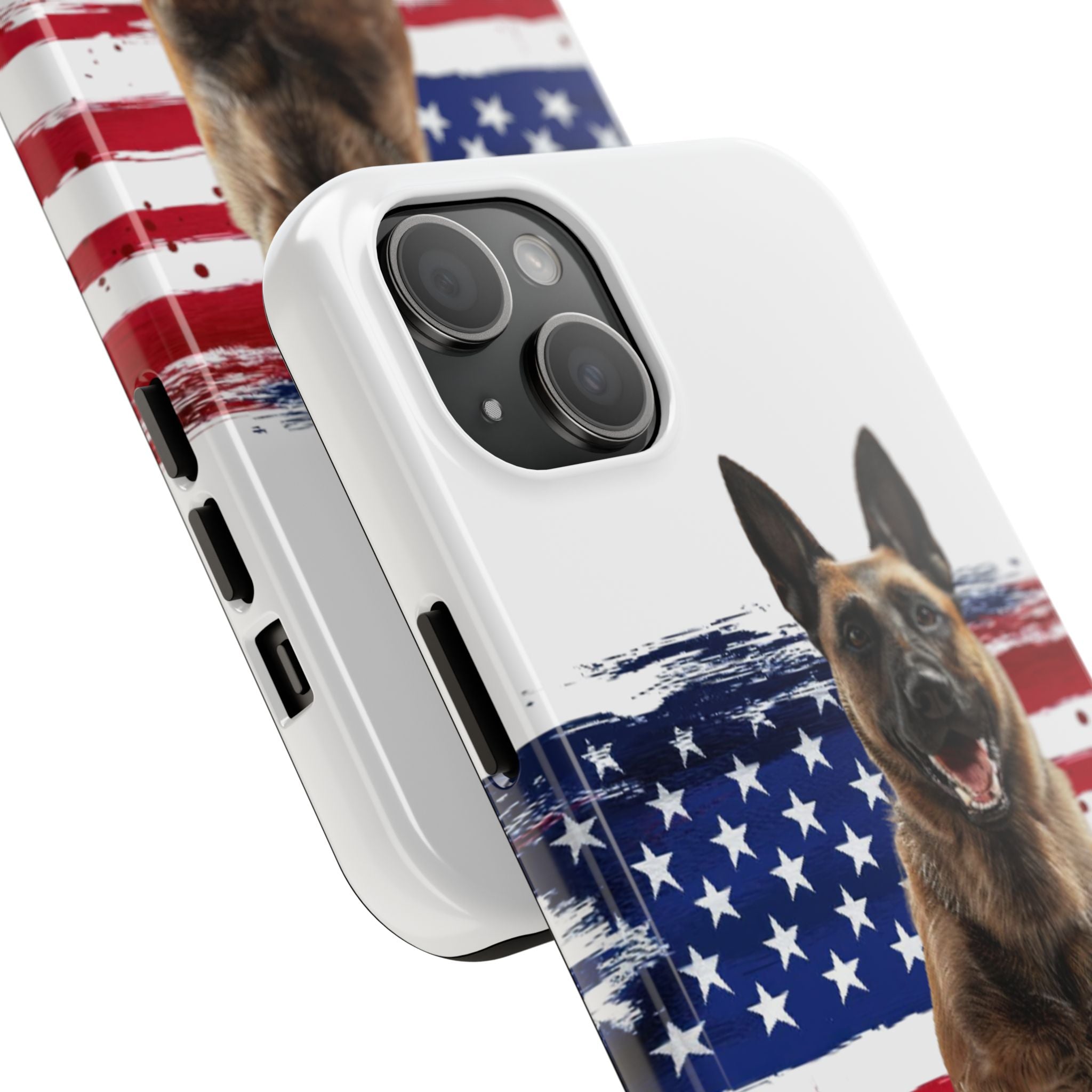 Patriotic Belgian Malinois Phone Case | American Flag K9 Protection