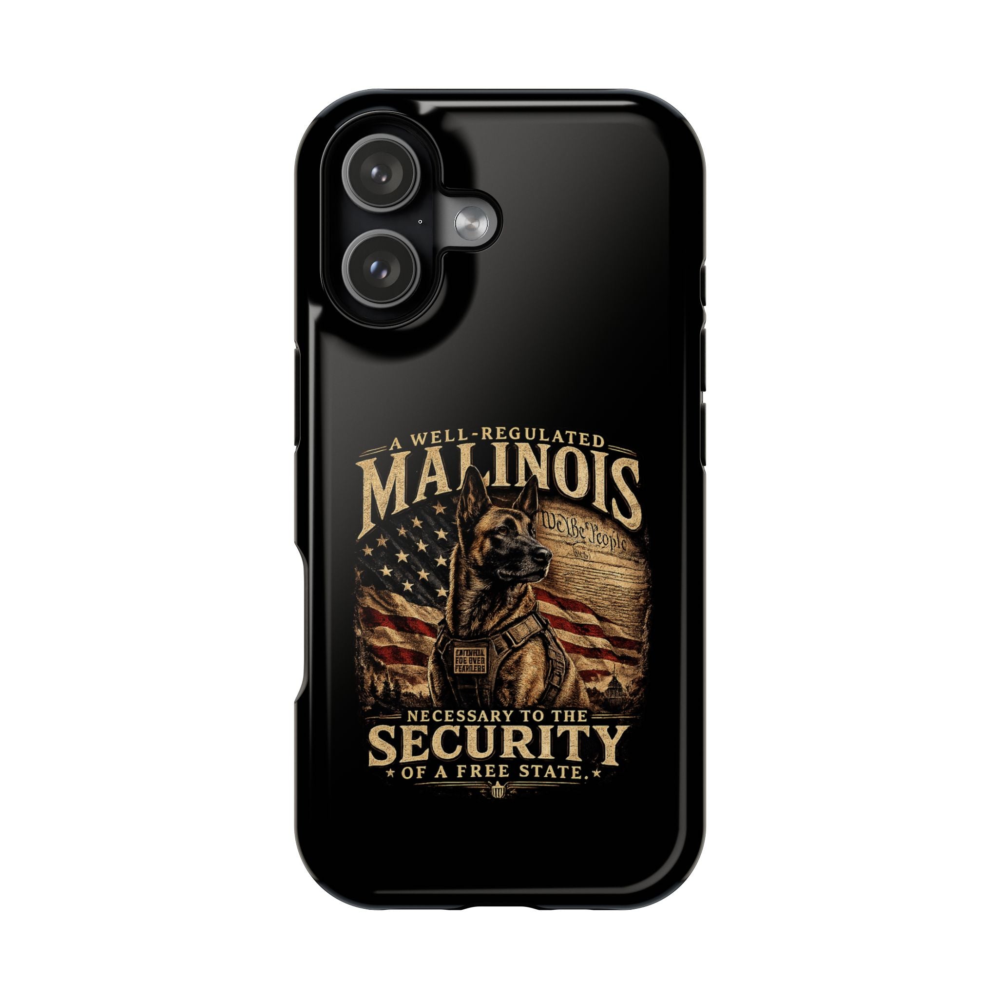 Phone Case — "A Well-Regulated Malinois: Necessary to the Security" Magnetic Impact-Resistant Case