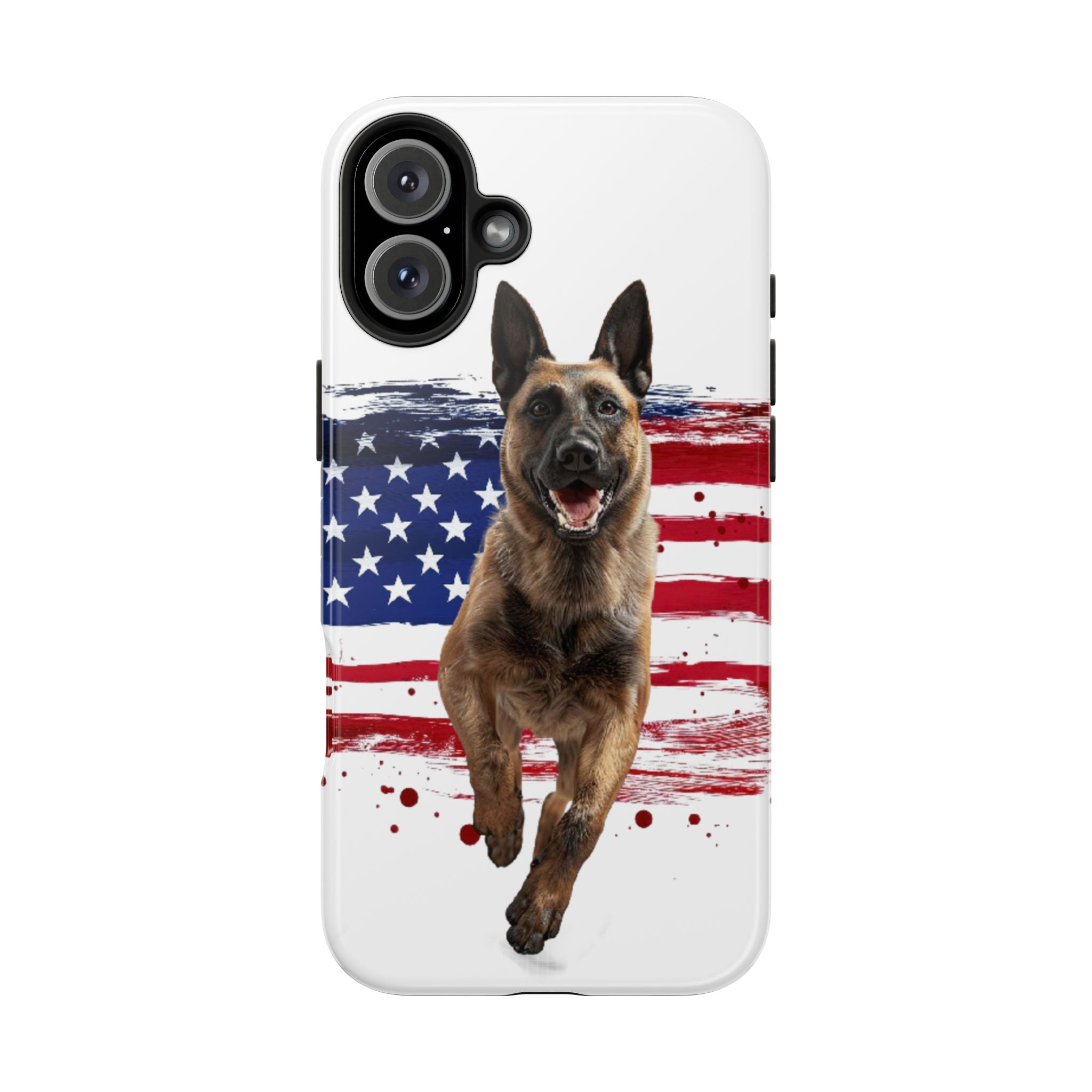 Patriotic Belgian Malinois Phone Case | American Flag K9 Protection