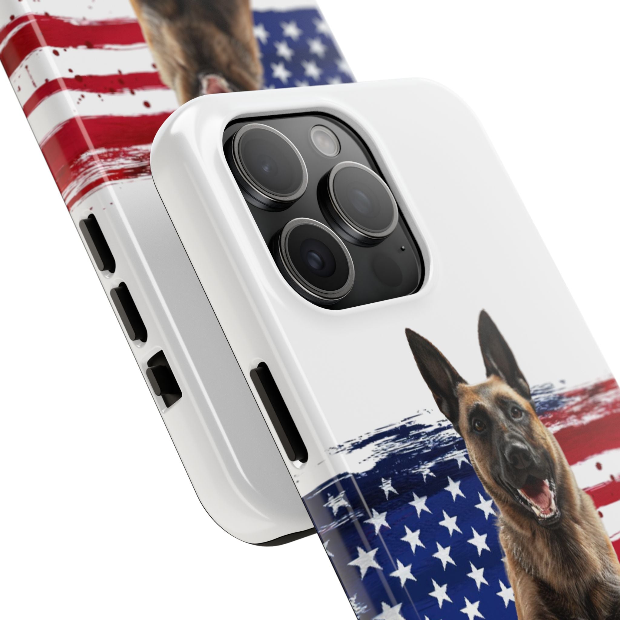 Patriotic Belgian Malinois Phone Case | American Flag K9 Protection