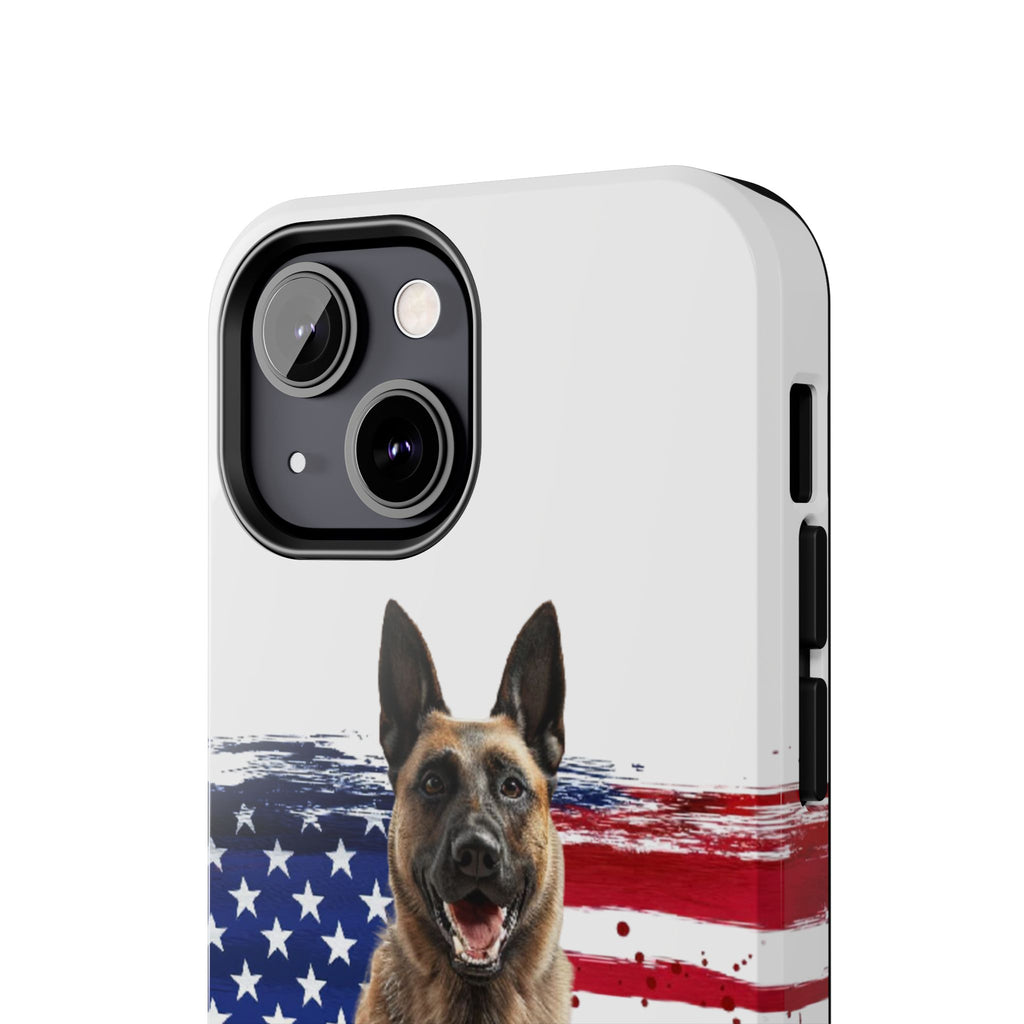 Patriotic Belgian Malinois Phone Case | American Flag K9 Protection
