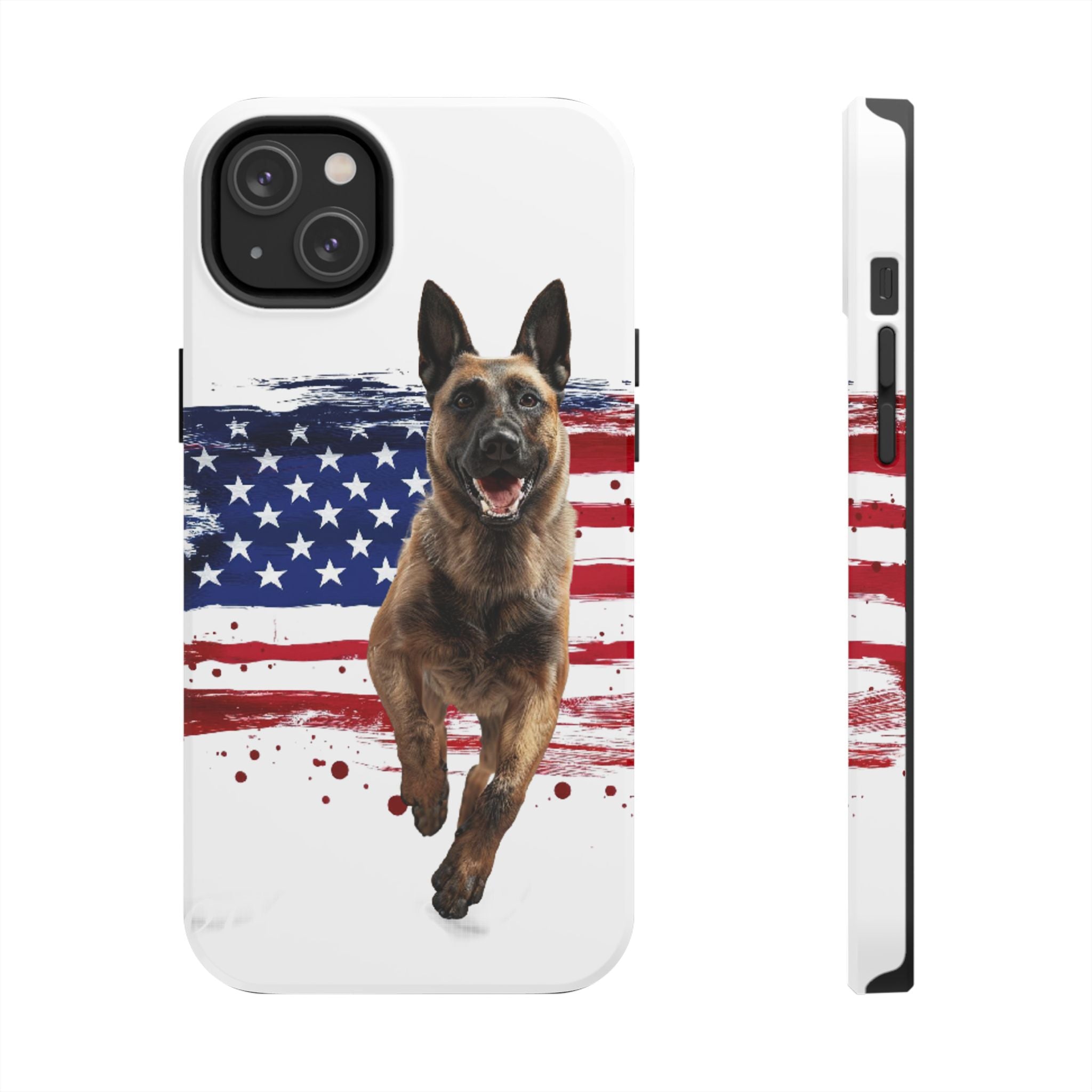 Patriotic Belgian Malinois Phone Case | American Flag K9 Protection
