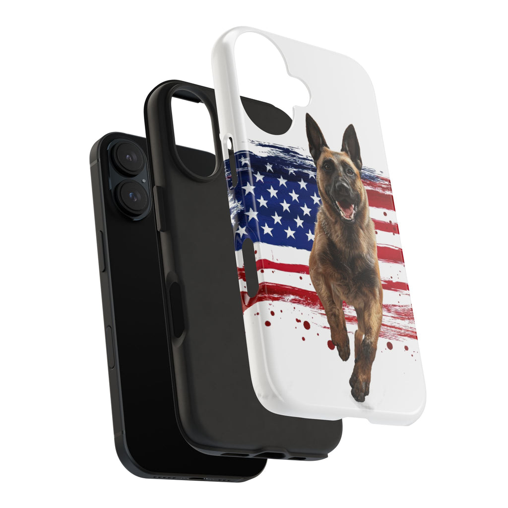 Patriotic Belgian Malinois Phone Case | American Flag K9 Protection