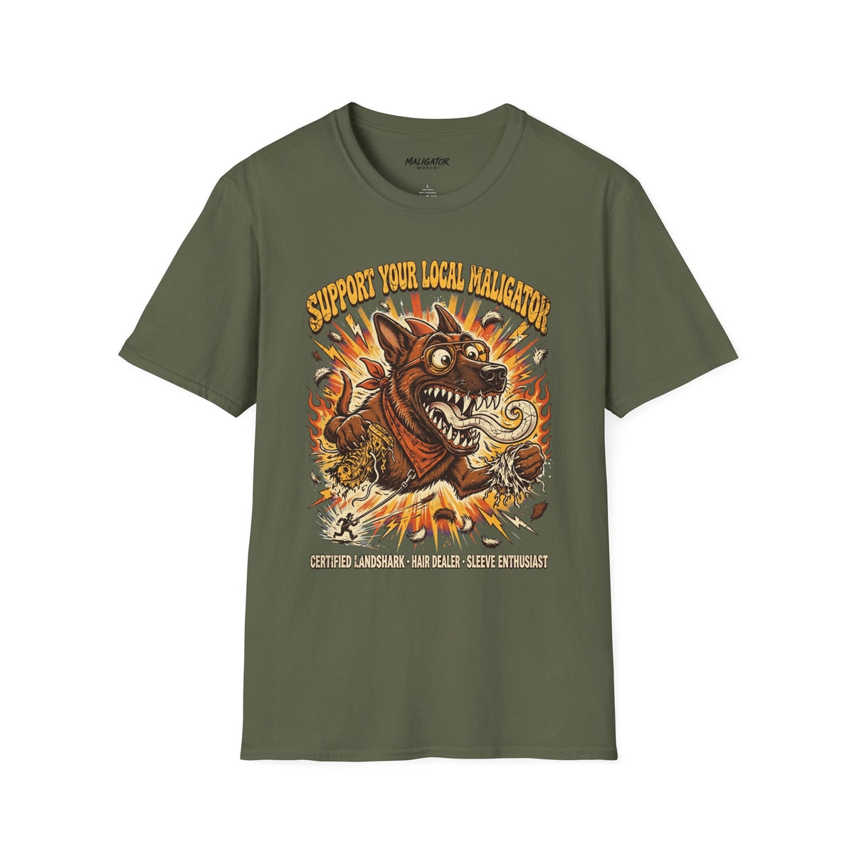 Fire-Breathing Monster Dog T-Shirt | Good Dog Daze Collection