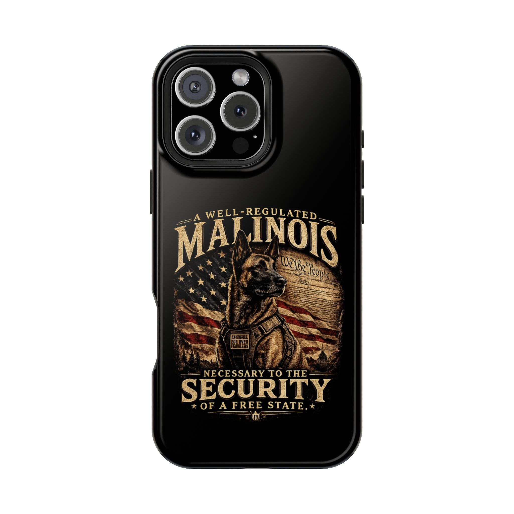Phone Case — "A Well-Regulated Malinois: Necessary to the Security" Magnetic Impact-Resistant Case