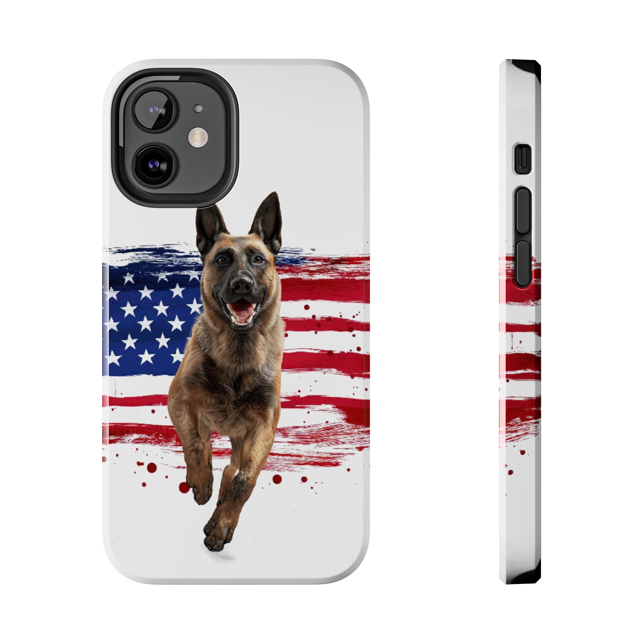 Patriotic Belgian Malinois Phone Case | American Flag K9 Protection