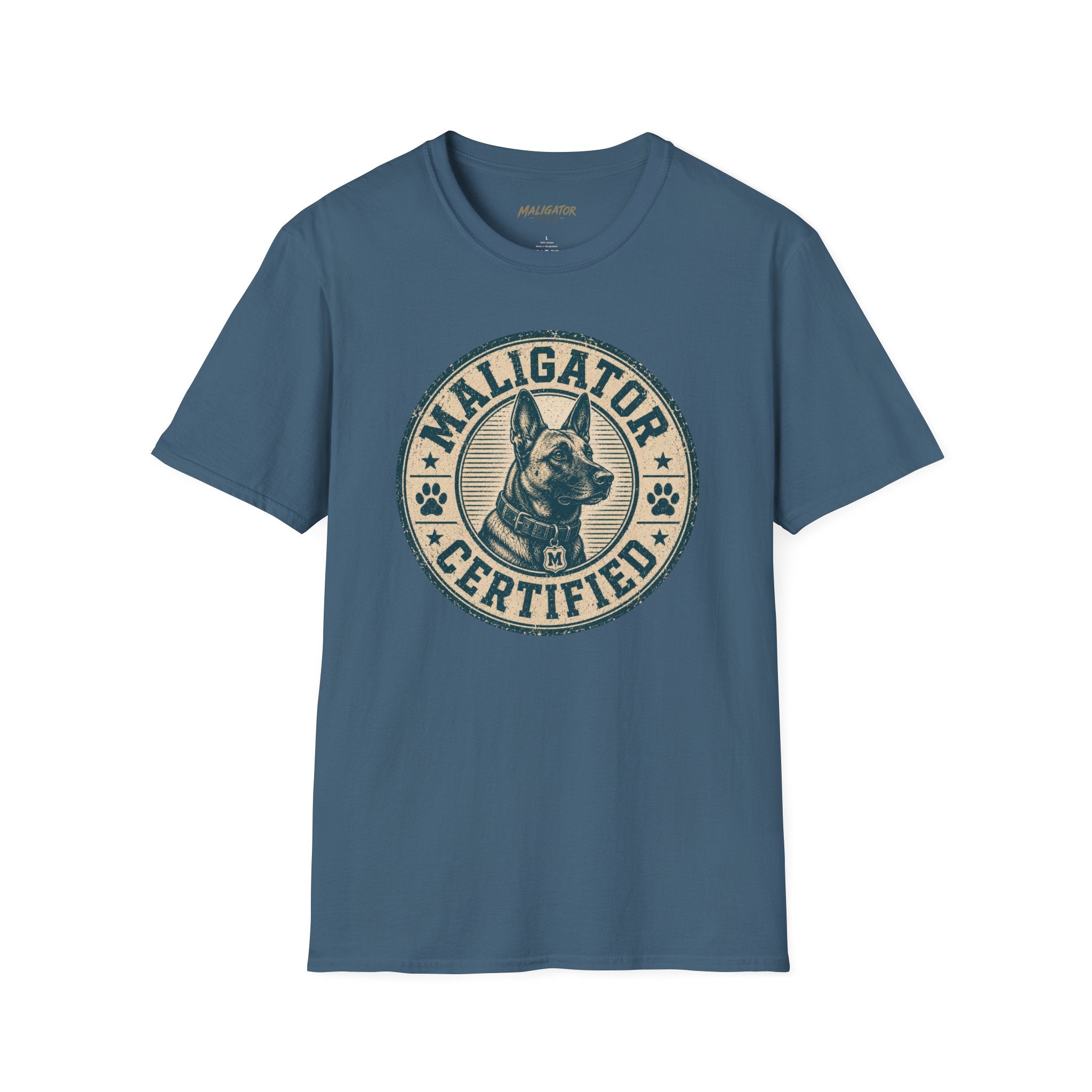 Maligator Certified Dog Badge T-Shirt | Malinois Logo