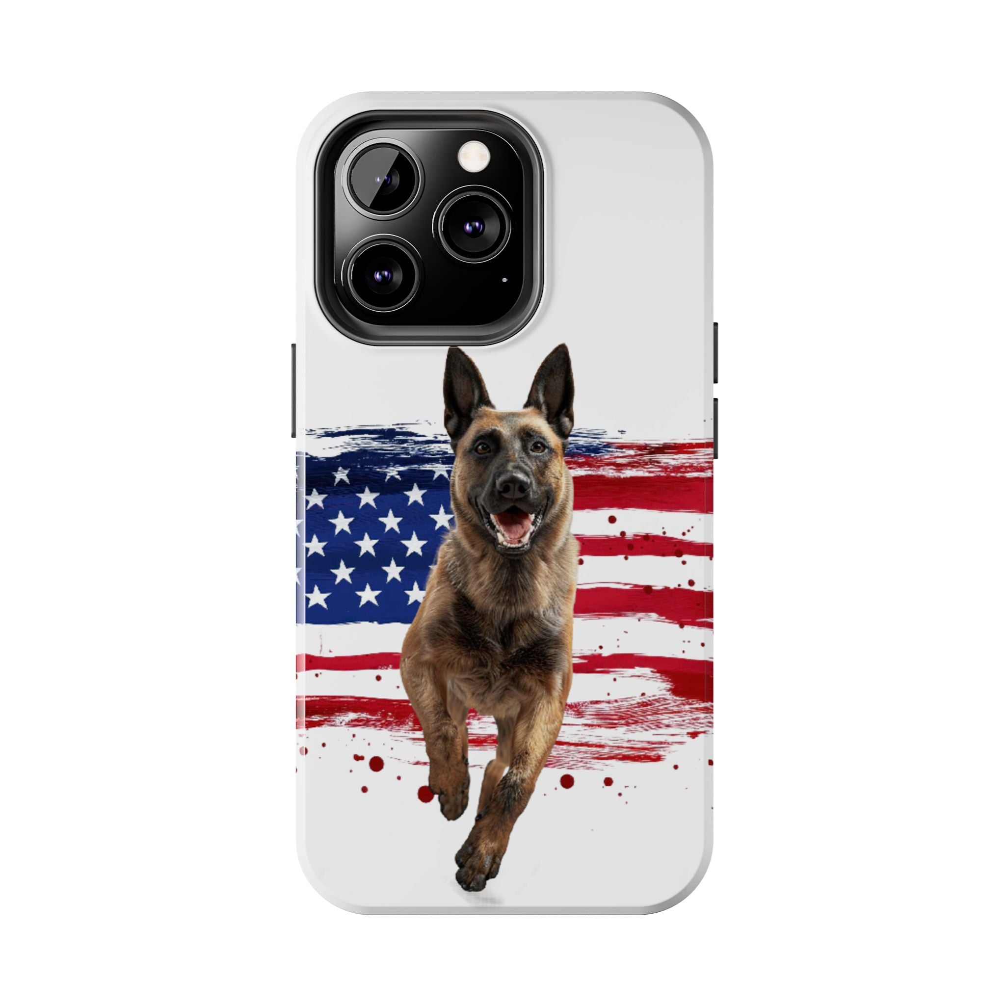 Patriotic Belgian Malinois Phone Case | American Flag K9 Protection