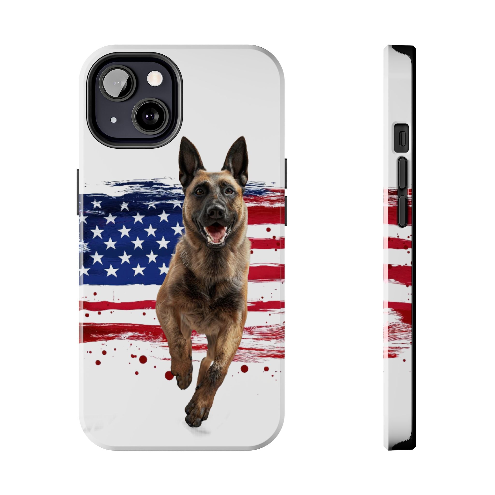 Patriotic Belgian Malinois Phone Case | American Flag K9 Protection