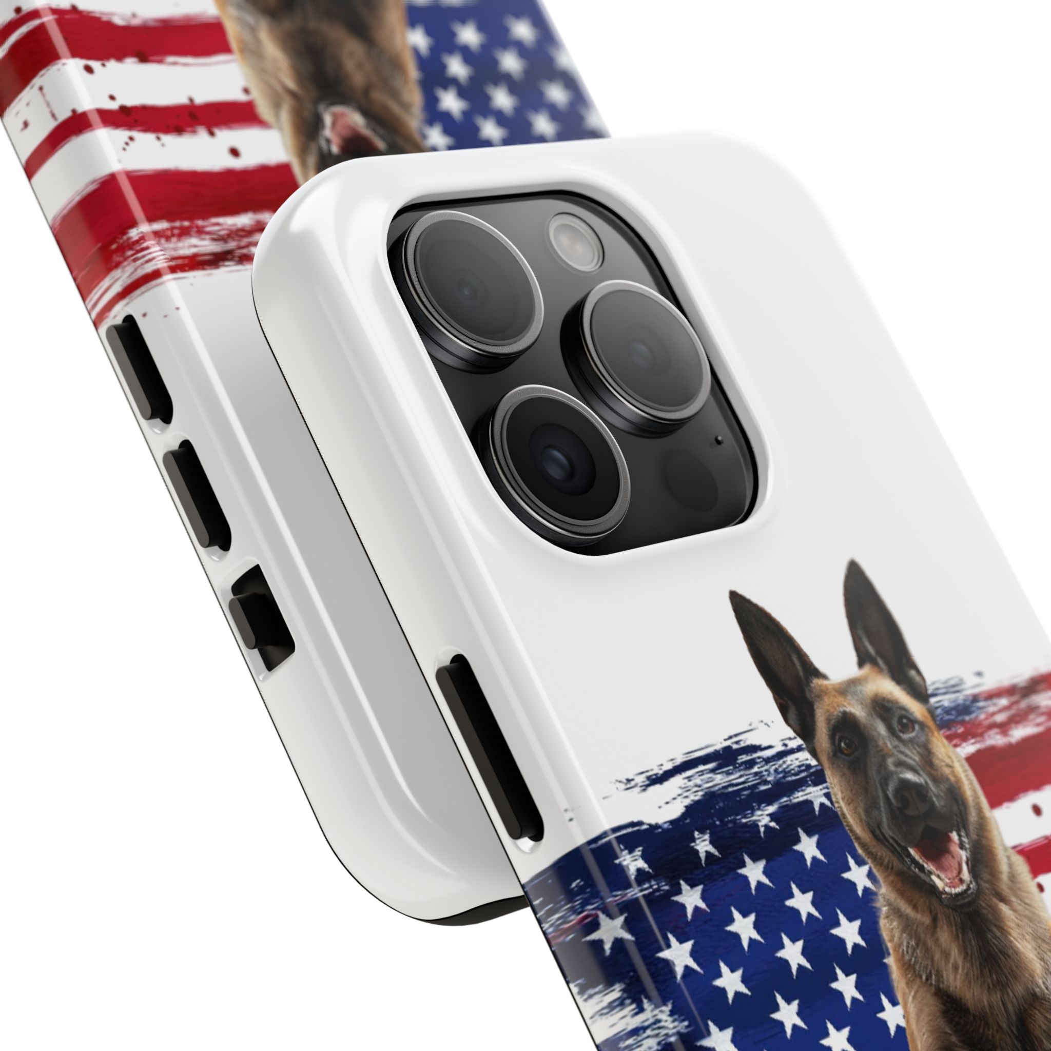 Patriotic Belgian Malinois Phone Case | American Flag K9 Protection