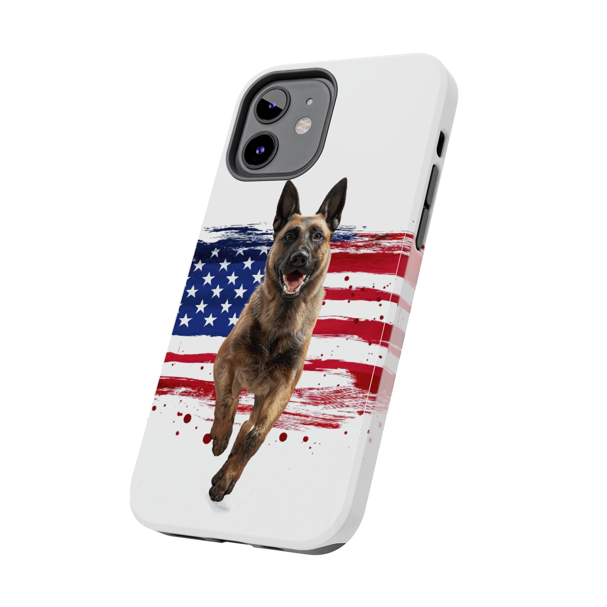 Patriotic Belgian Malinois Phone Case | American Flag K9 Protection