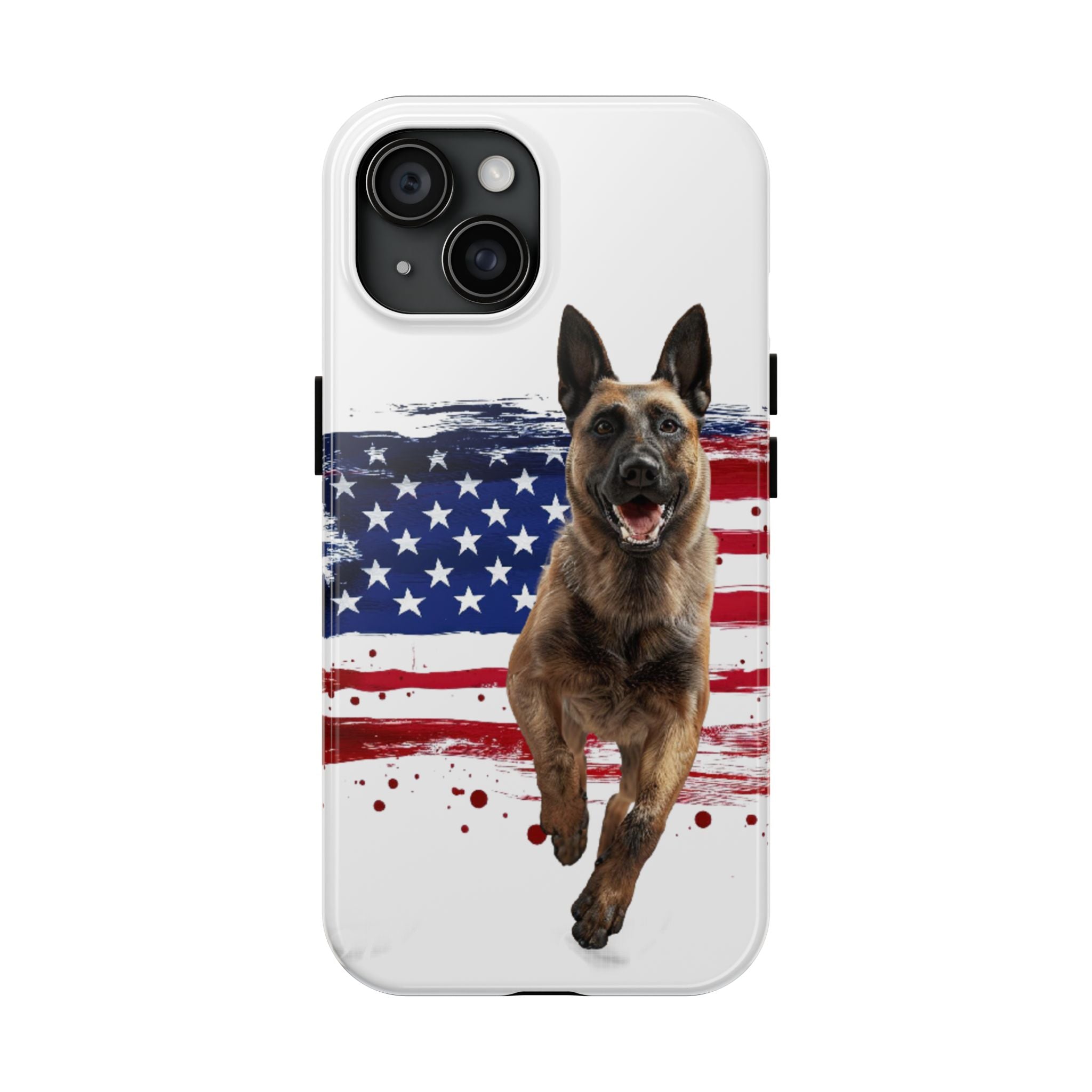 Patriotic Belgian Malinois Phone Case | American Flag K9 Protection