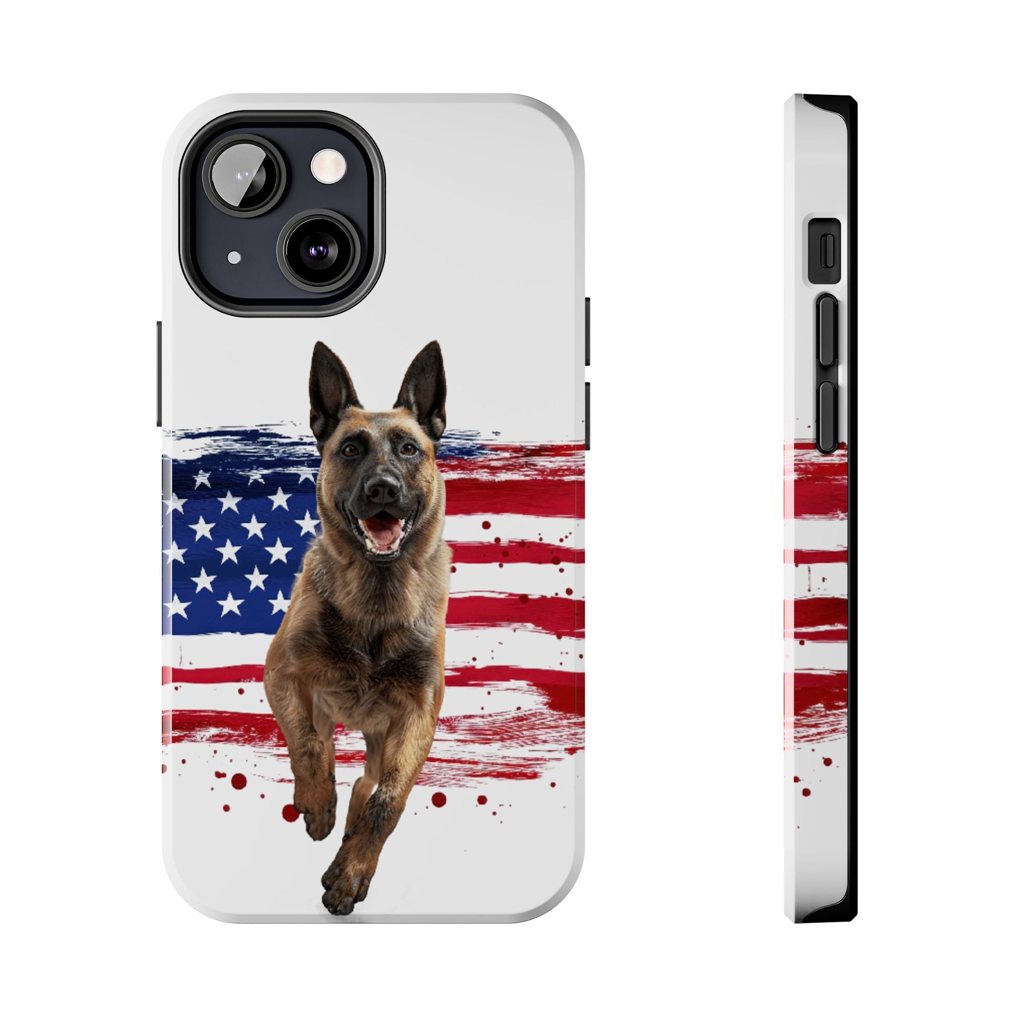 Patriotic Belgian Malinois Phone Case | American Flag K9 Protection