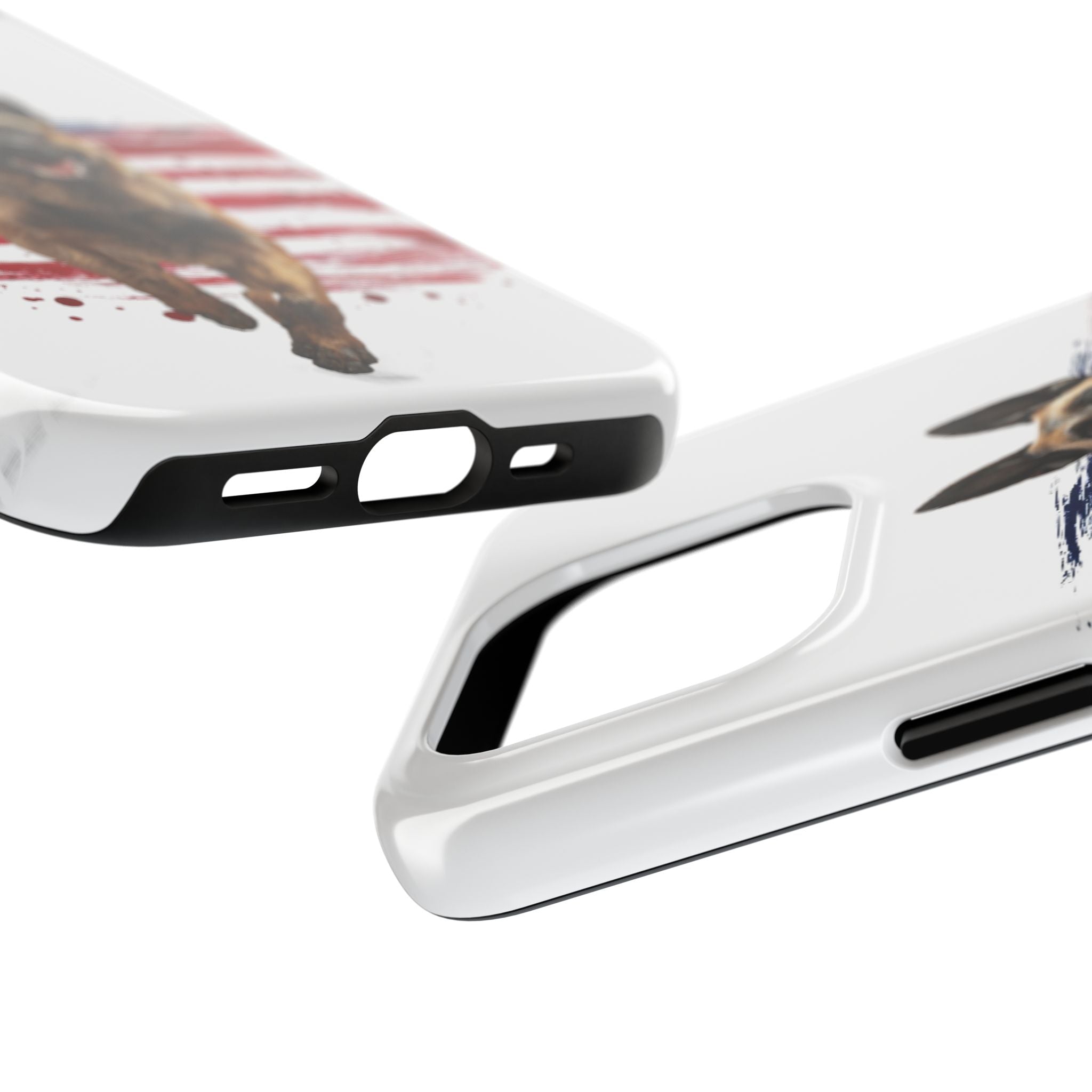 Patriotic Belgian Malinois Phone Case | American Flag K9 Protection