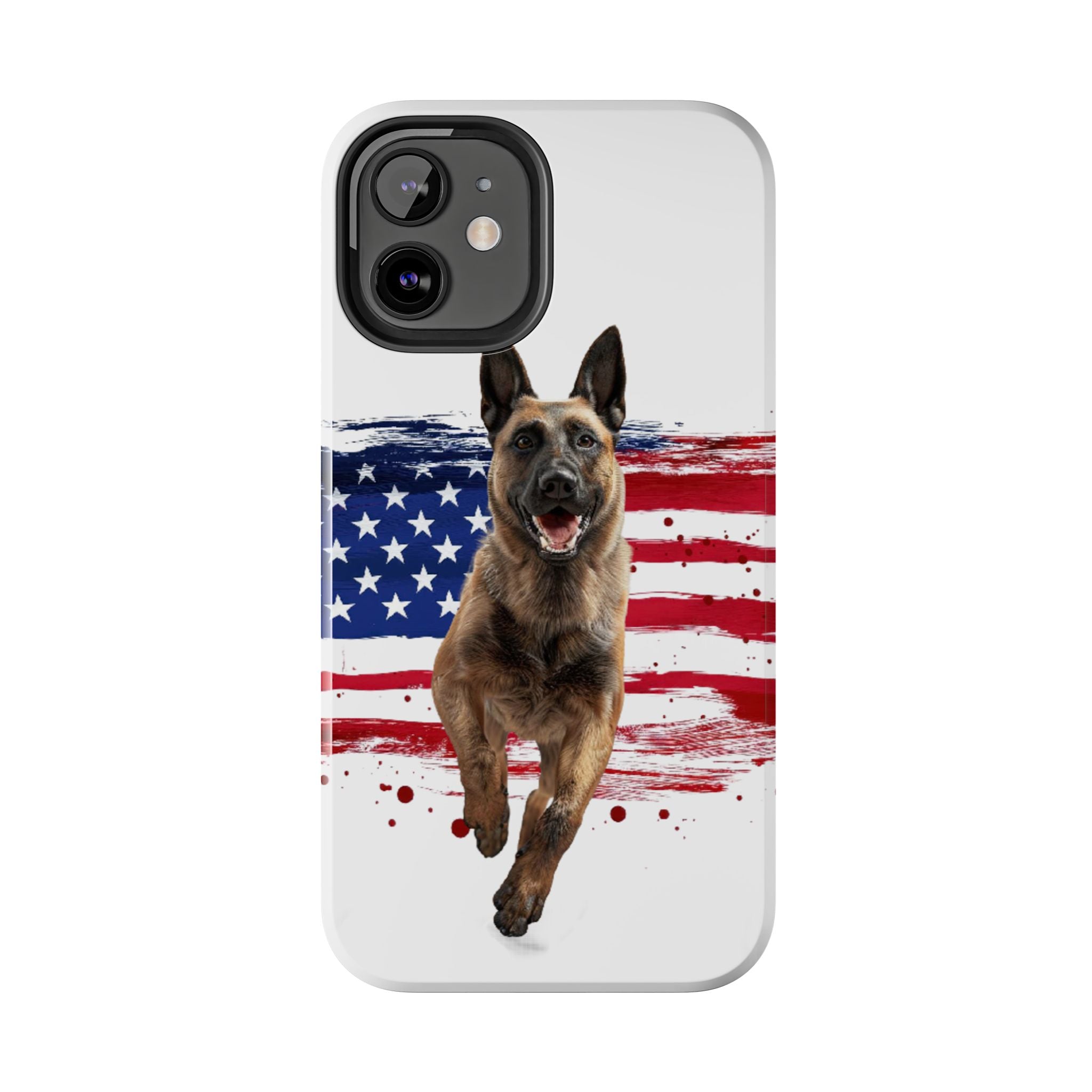 Patriotic Belgian Malinois Phone Case | American Flag K9 Protection