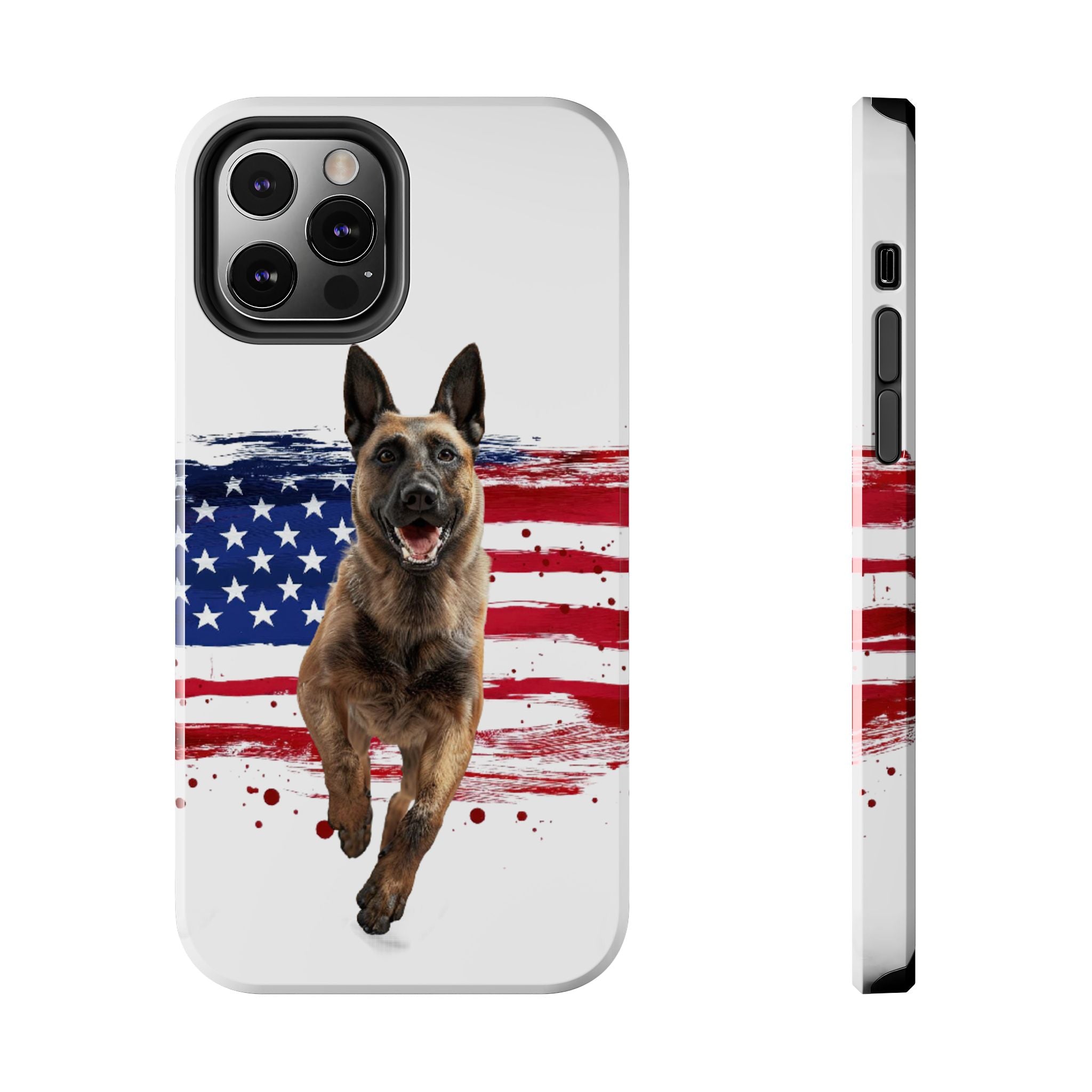 Patriotic Belgian Malinois Phone Case | American Flag K9 Protection