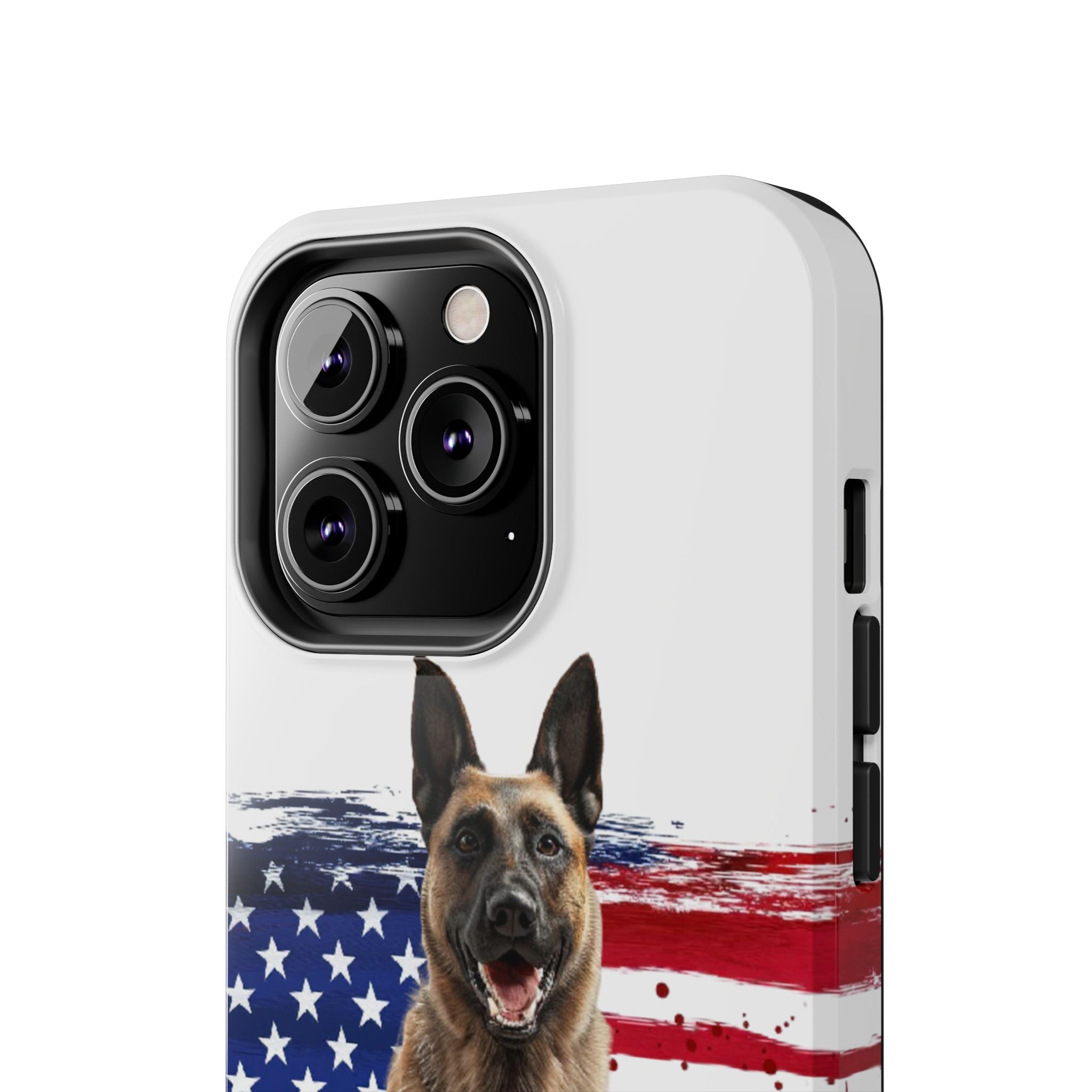 Patriotic Belgian Malinois Phone Case | American Flag K9 Protection