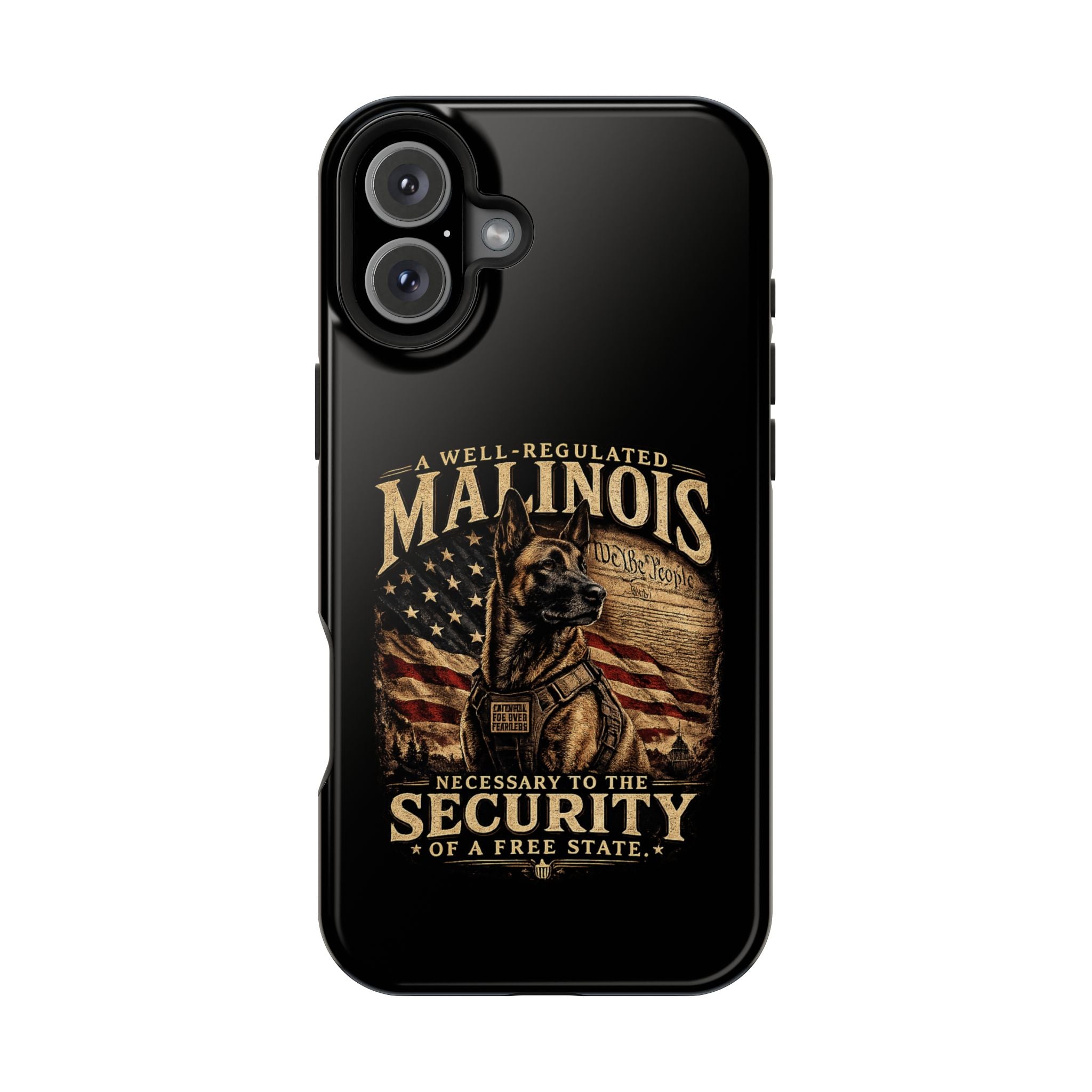 Phone Case — "A Well-Regulated Malinois: Necessary to the Security" Magnetic Impact-Resistant Case