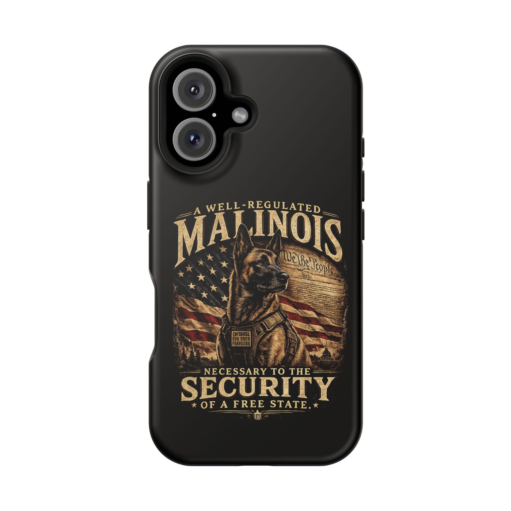 Phone Case — "A Well-Regulated Malinois: Necessary to the Security" Magnetic Impact-Resistant Case