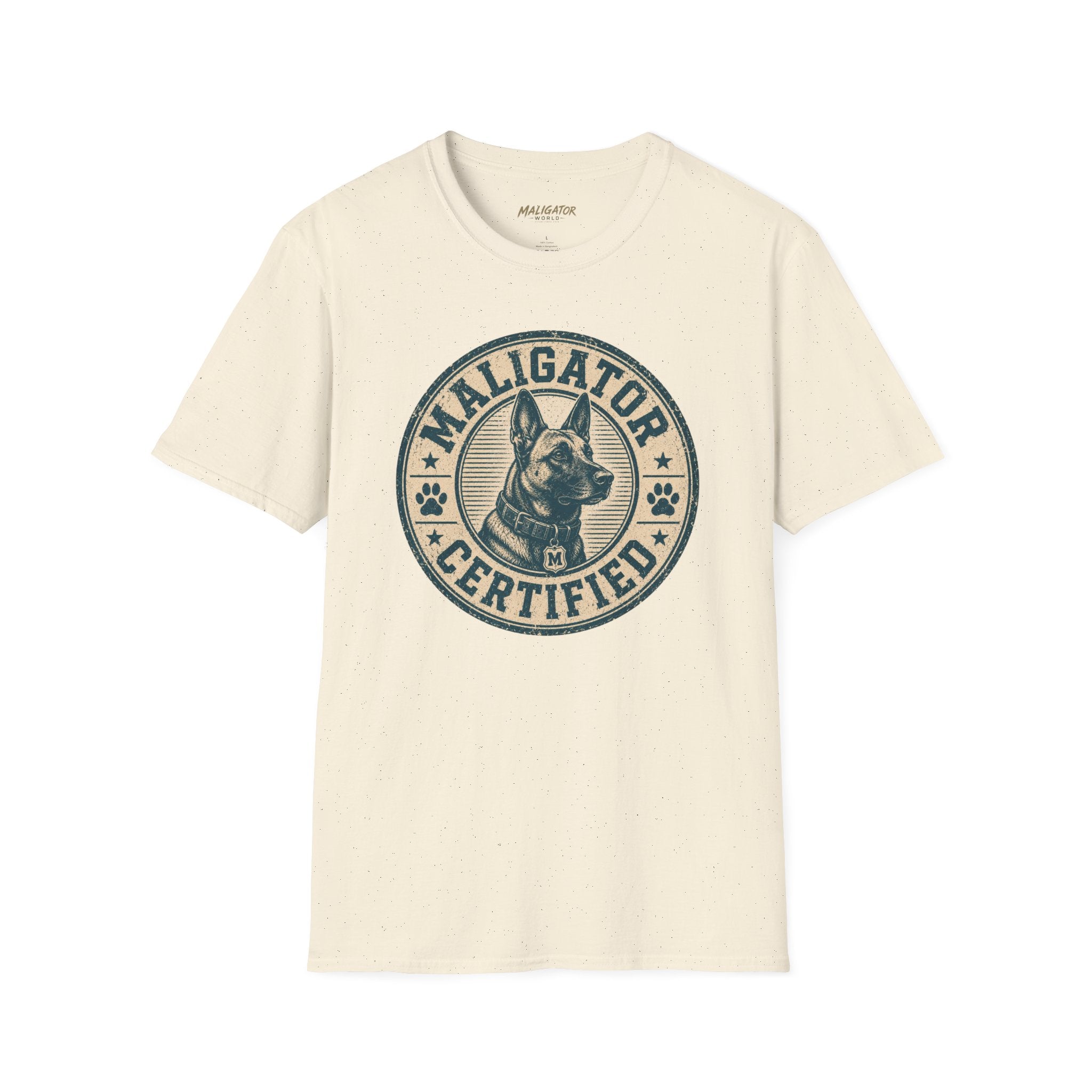 Maligator Certified Dog Badge T-Shirt | Malinois Logo