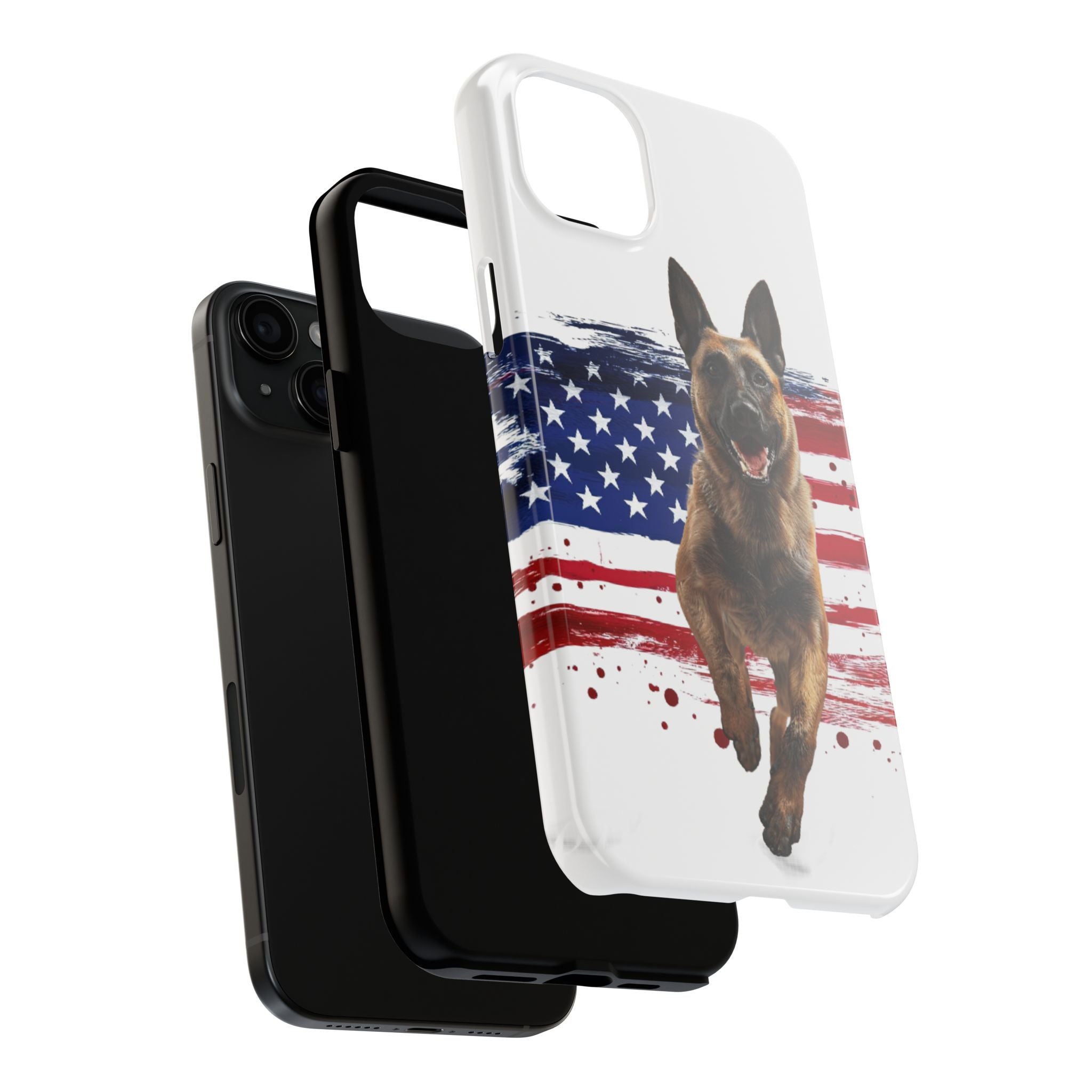 Patriotic Belgian Malinois Phone Case | American Flag K9 Protection