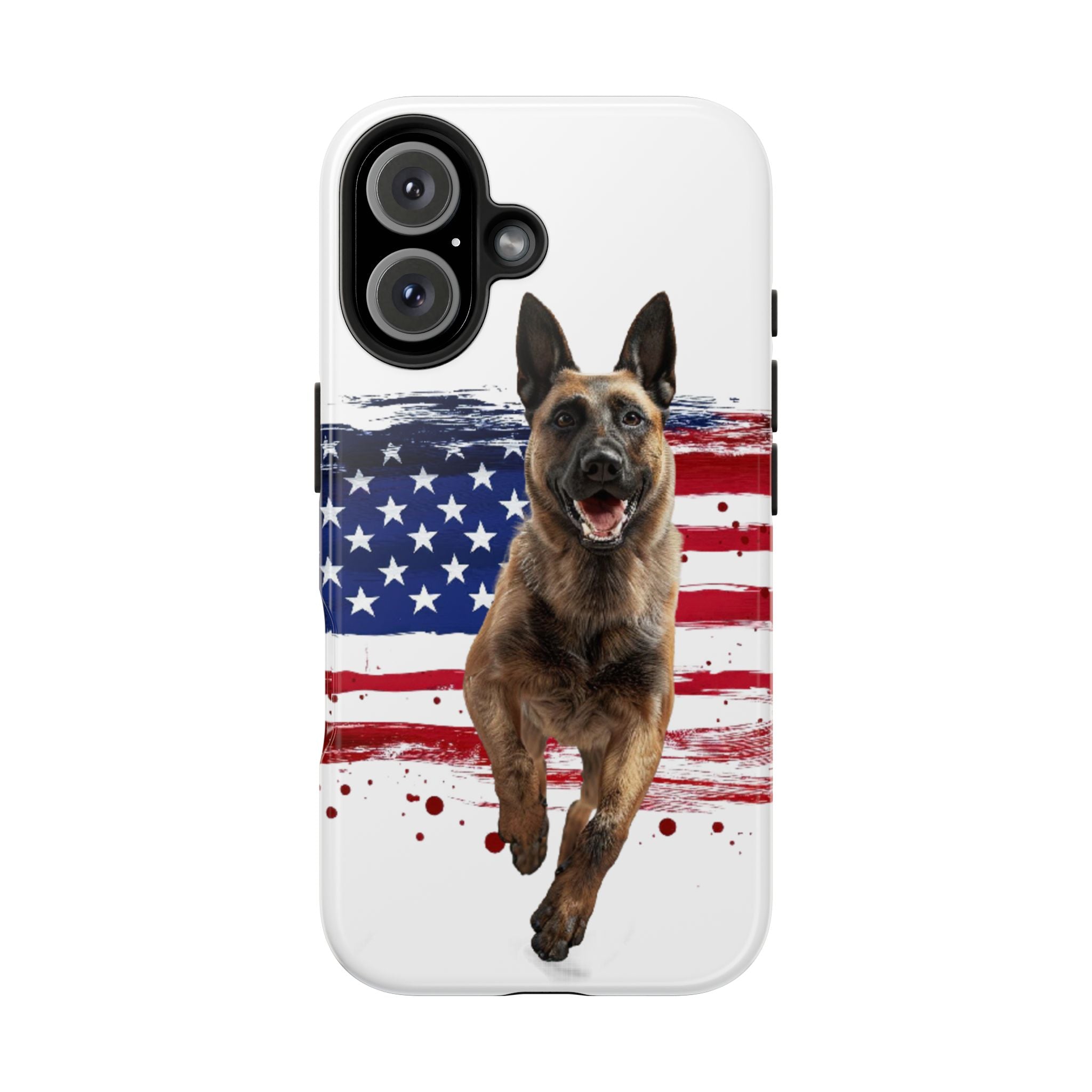 Patriotic Belgian Malinois Phone Case | American Flag K9 Protection