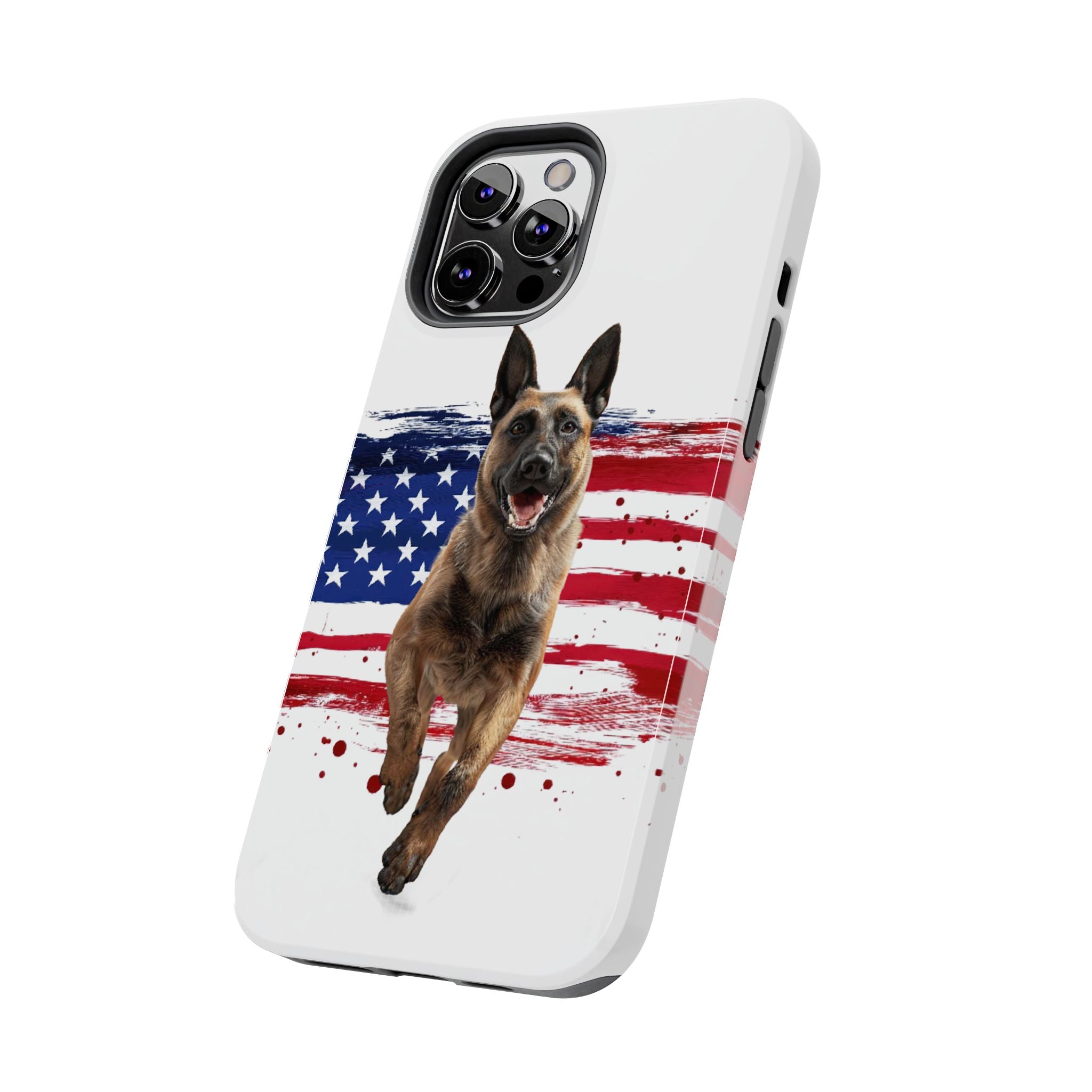 Patriotic Belgian Malinois Phone Case | American Flag K9 Protection