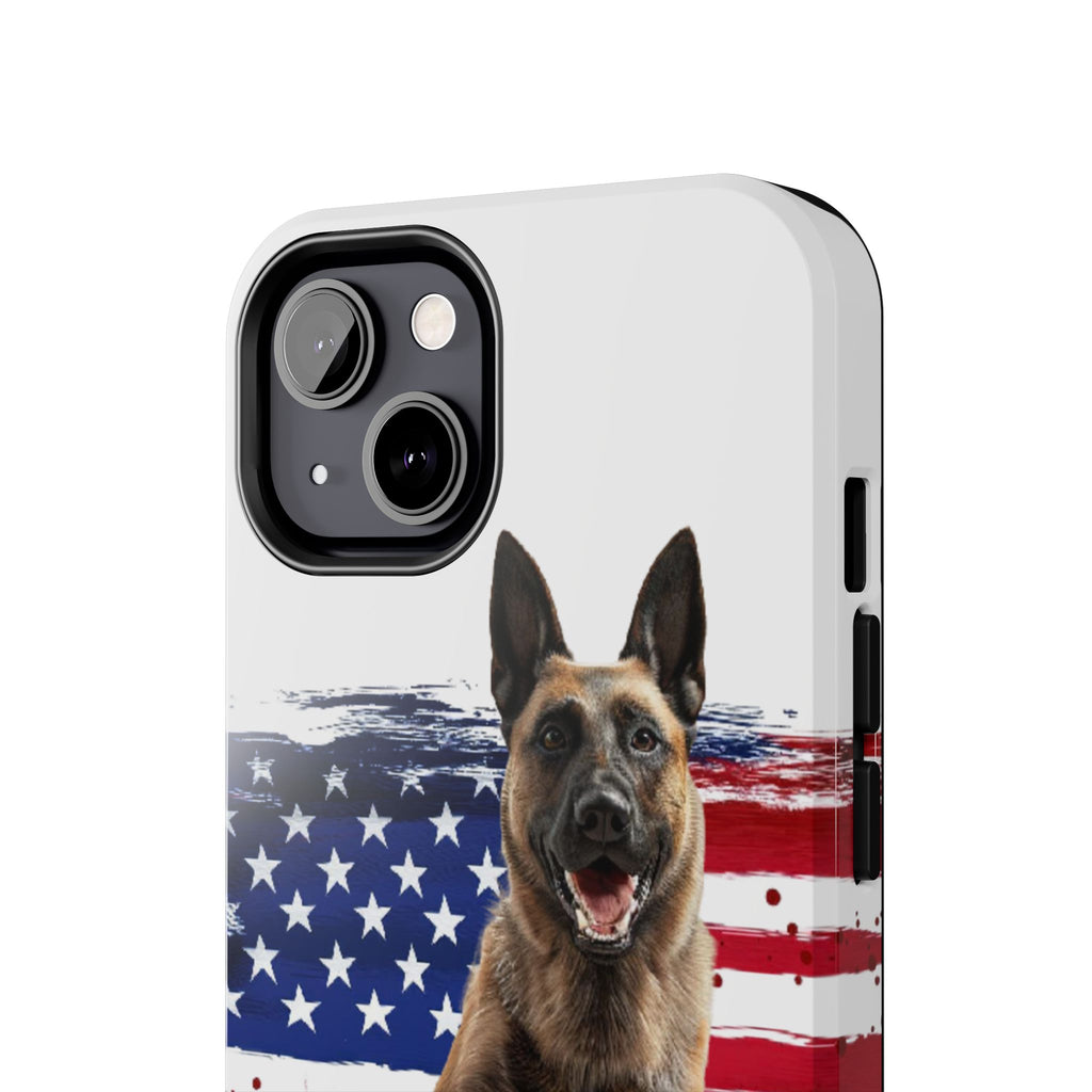 Patriotic Belgian Malinois Phone Case | American Flag K9 Protection