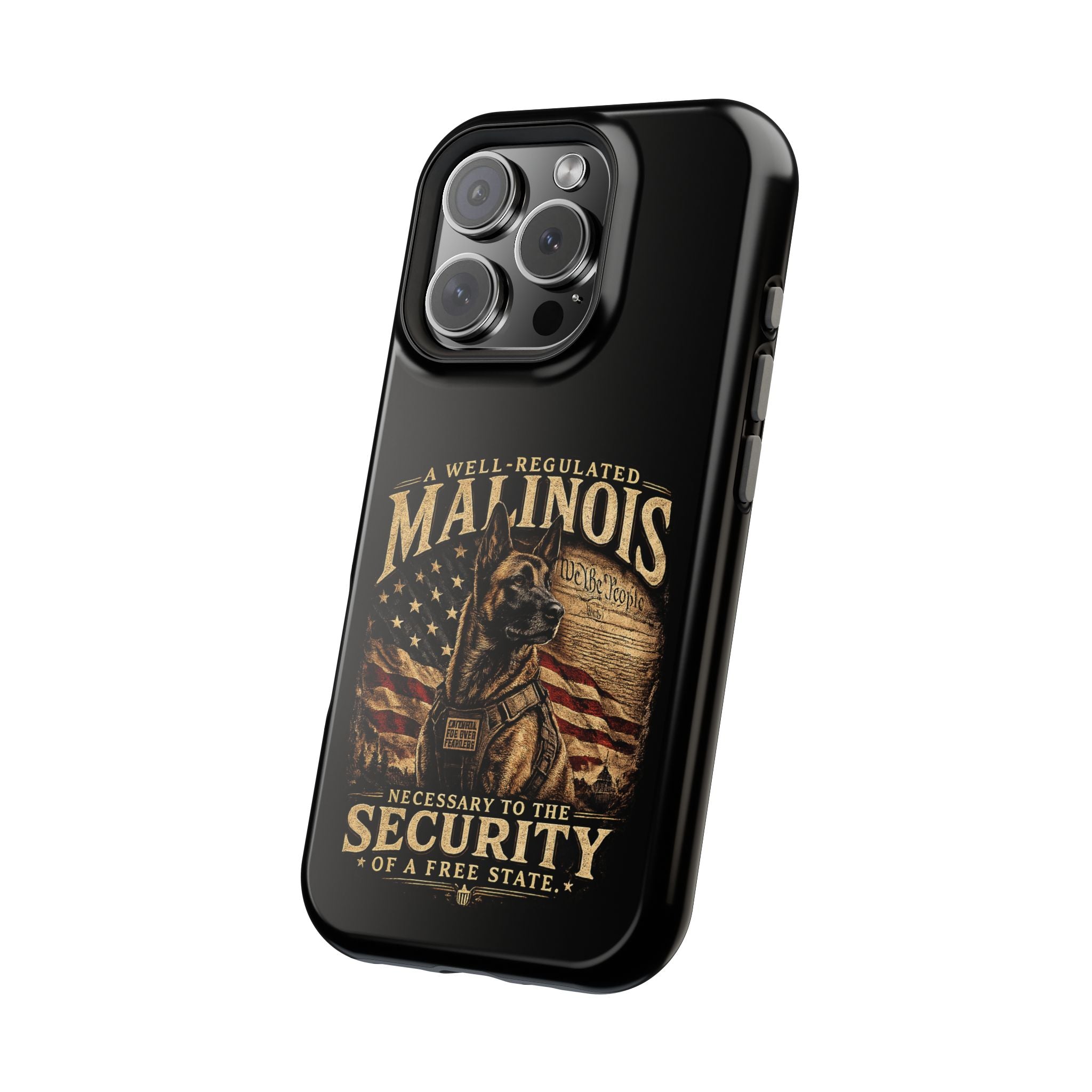 Phone Case — "A Well-Regulated Malinois: Necessary to the Security" Magnetic Impact-Resistant Case