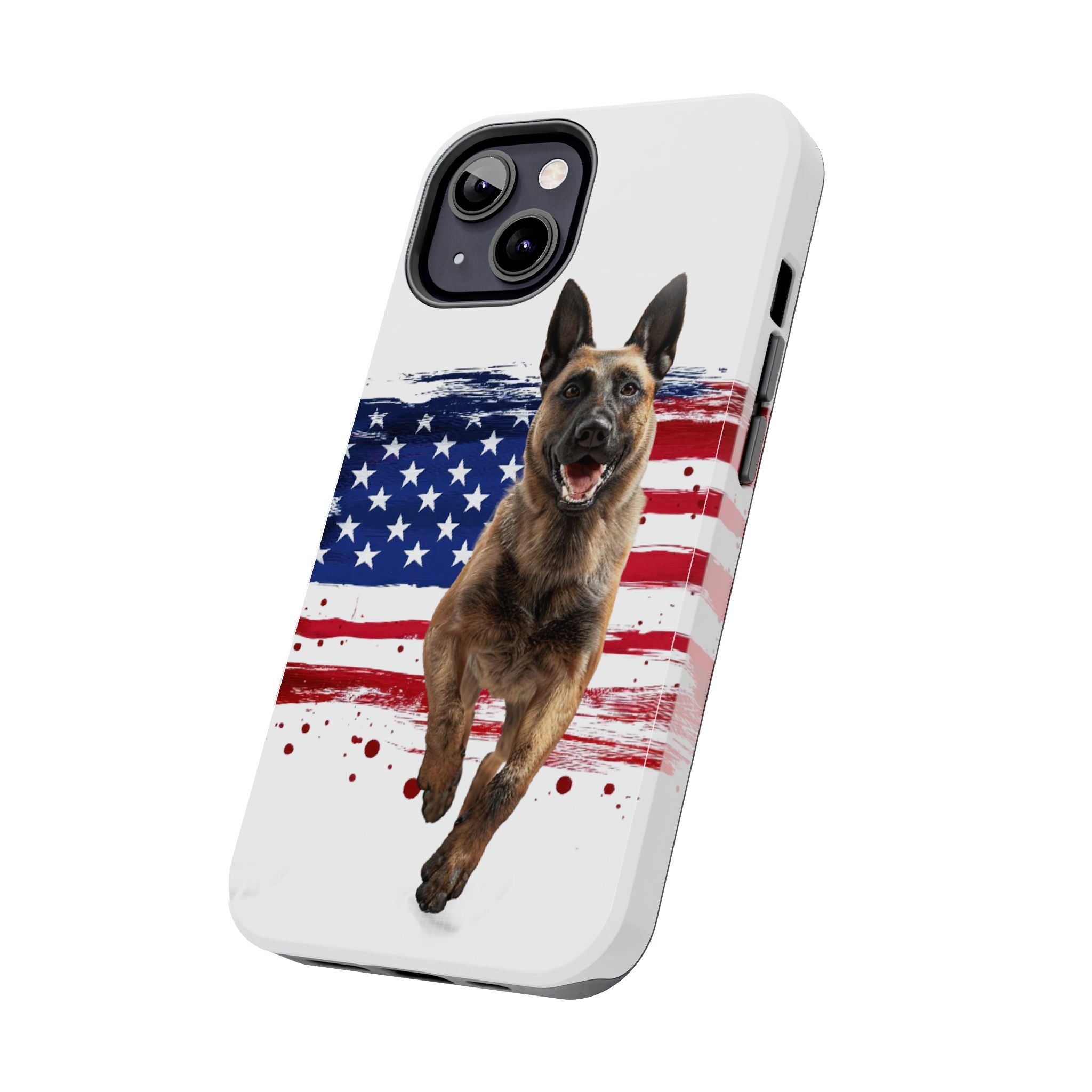 Patriotic Belgian Malinois Phone Case | American Flag K9 Protection