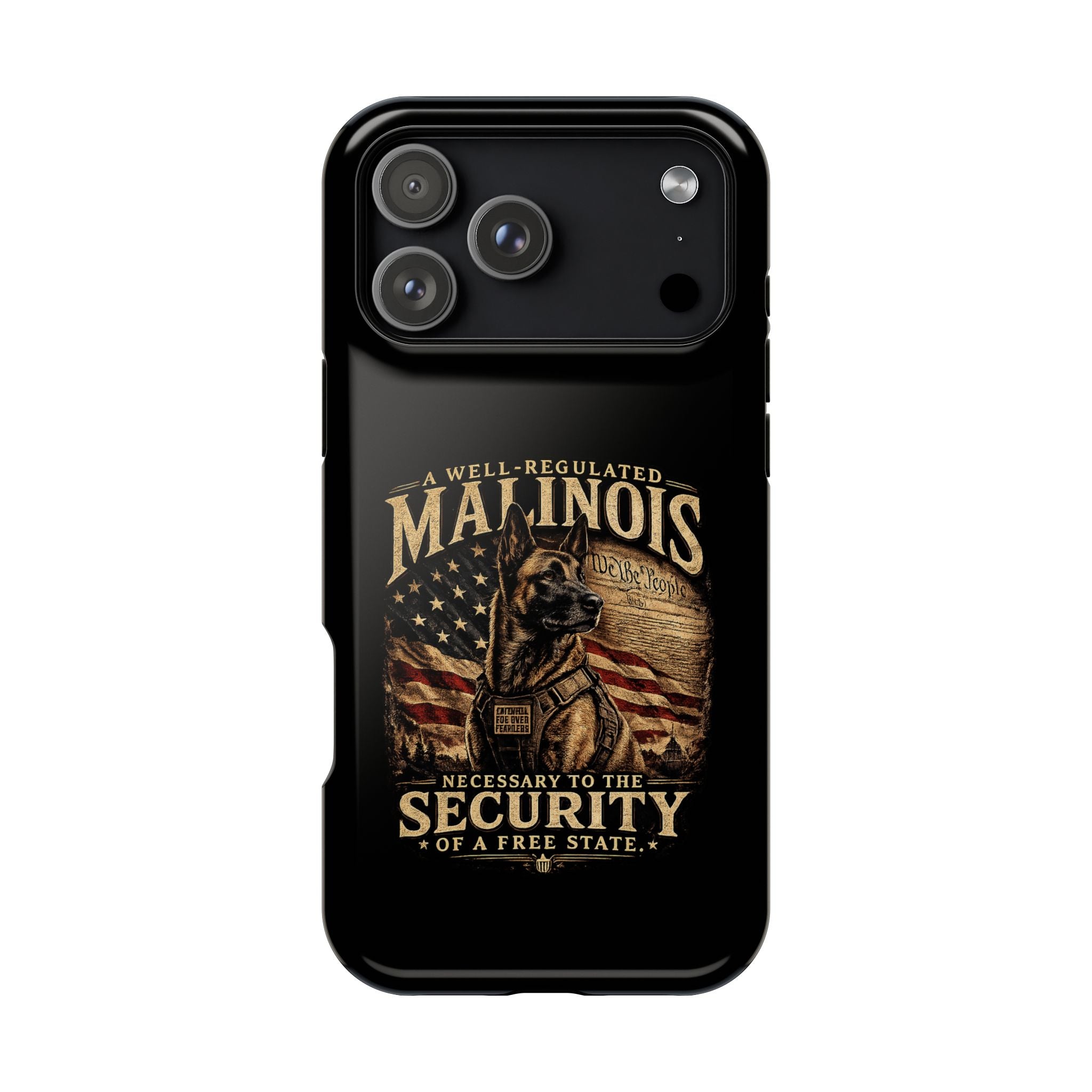 Phone Case — "A Well-Regulated Malinois: Necessary to the Security" Magnetic Impact-Resistant Case