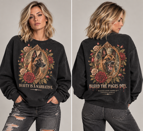 "Beauty Is a Narrative / Bleed the Pages Dry" Heavyweight Crewneck