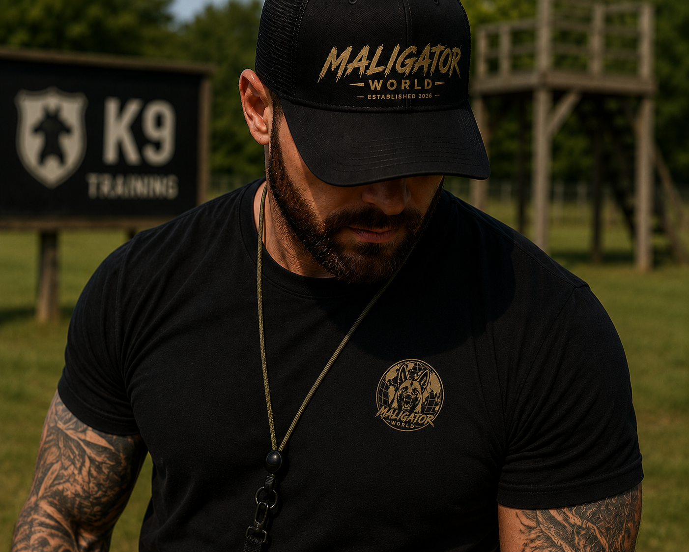 Malinois Trucker Cap — "Maligator World" Embroidered Snapback