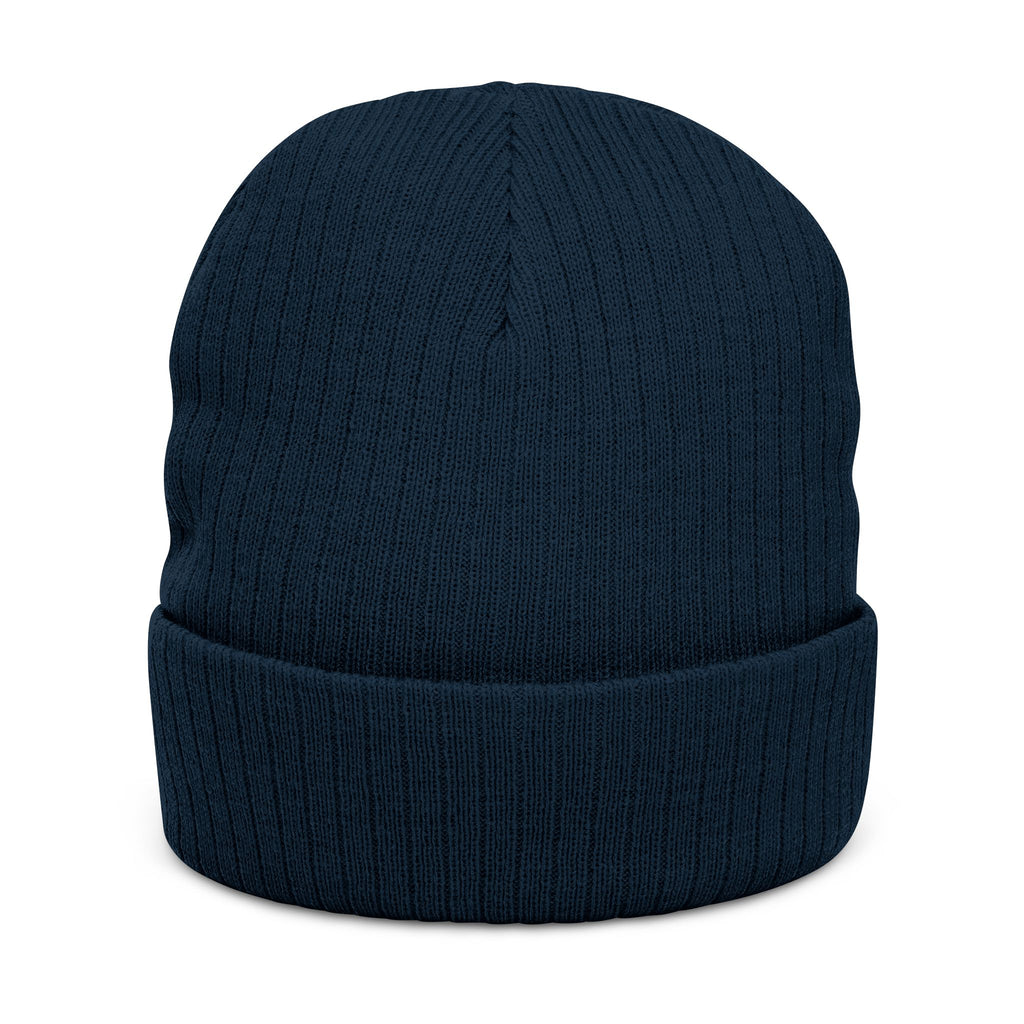 Embroidered Ribbed Beanie — 'Maligator World' Patch Knit Hat
