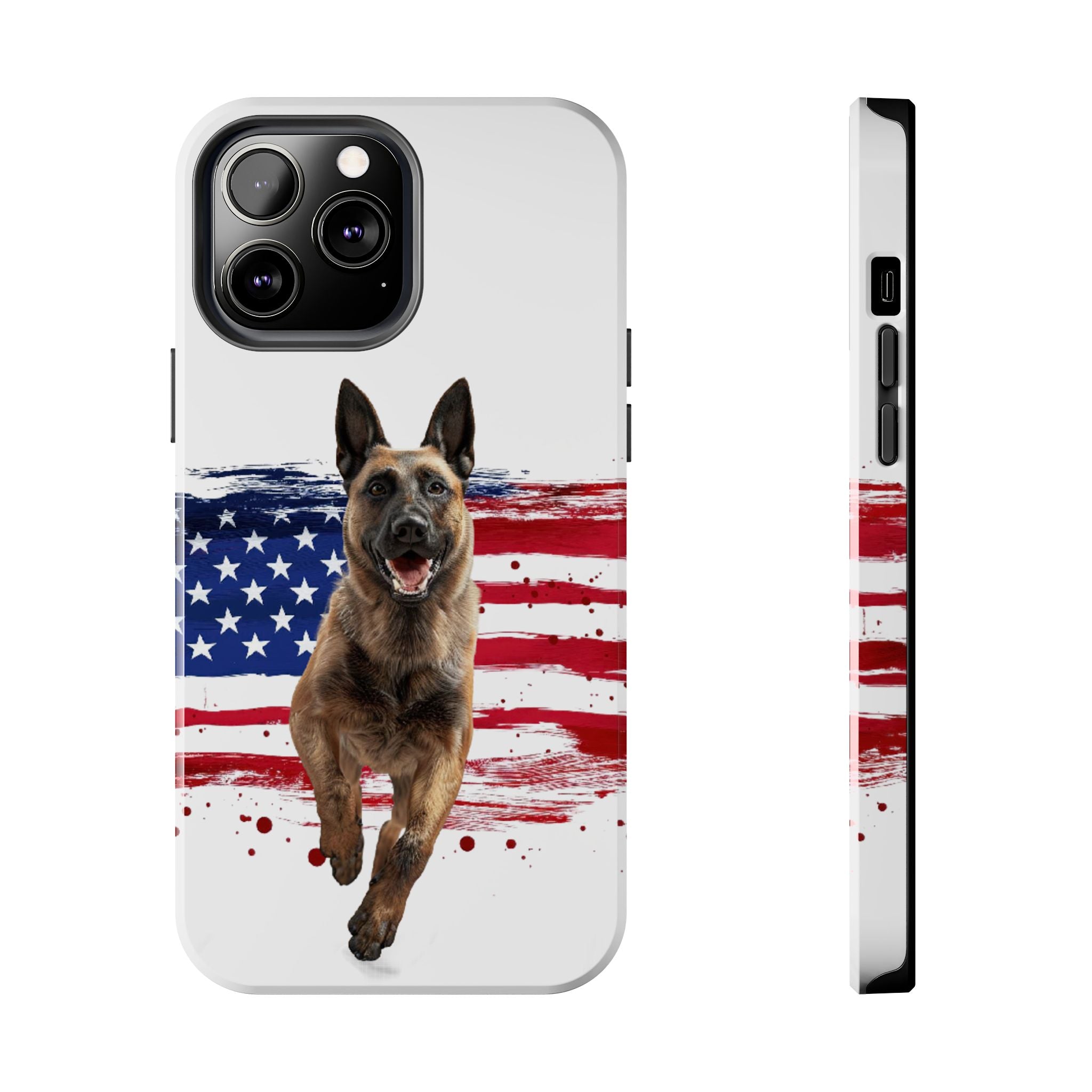 Patriotic Belgian Malinois Phone Case | American Flag K9 Protection