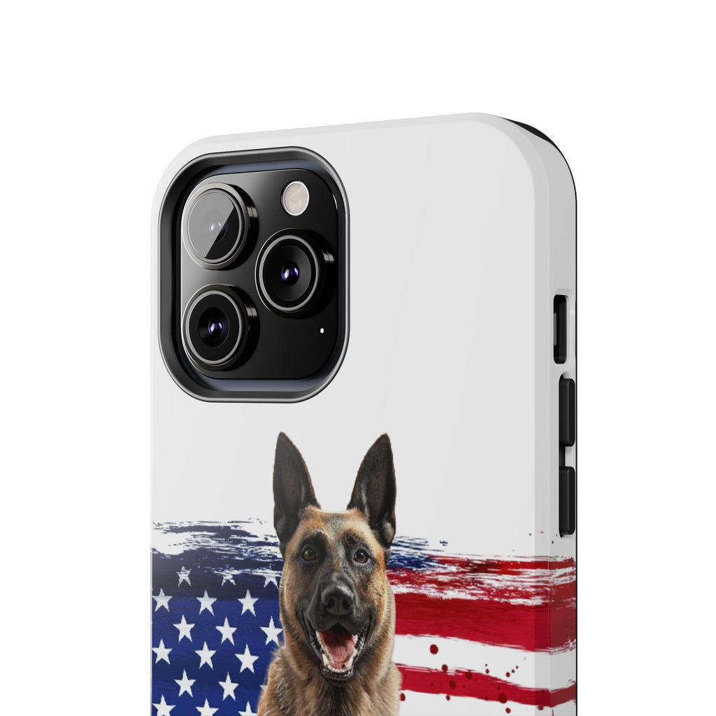 Patriotic Belgian Malinois Phone Case | American Flag K9 Protection