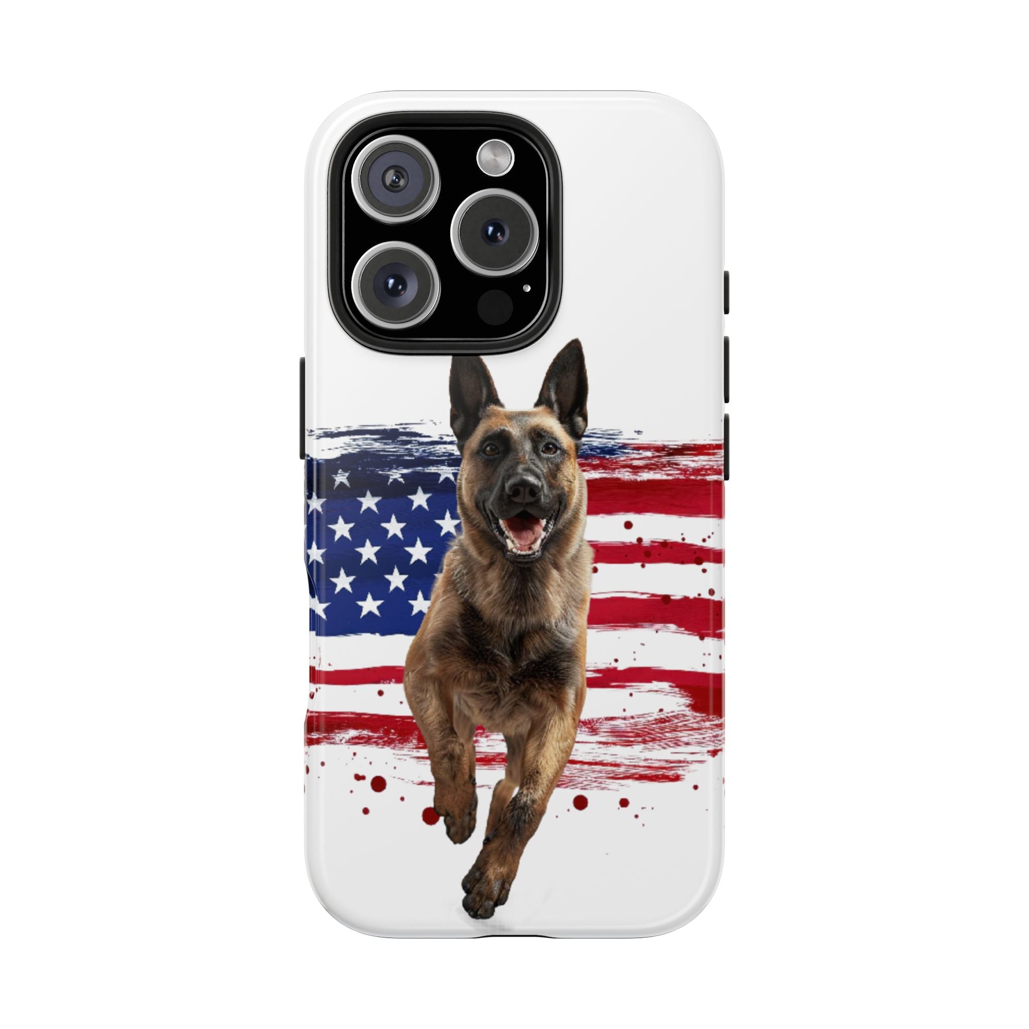 Patriotic Belgian Malinois Phone Case | American Flag K9 Protection