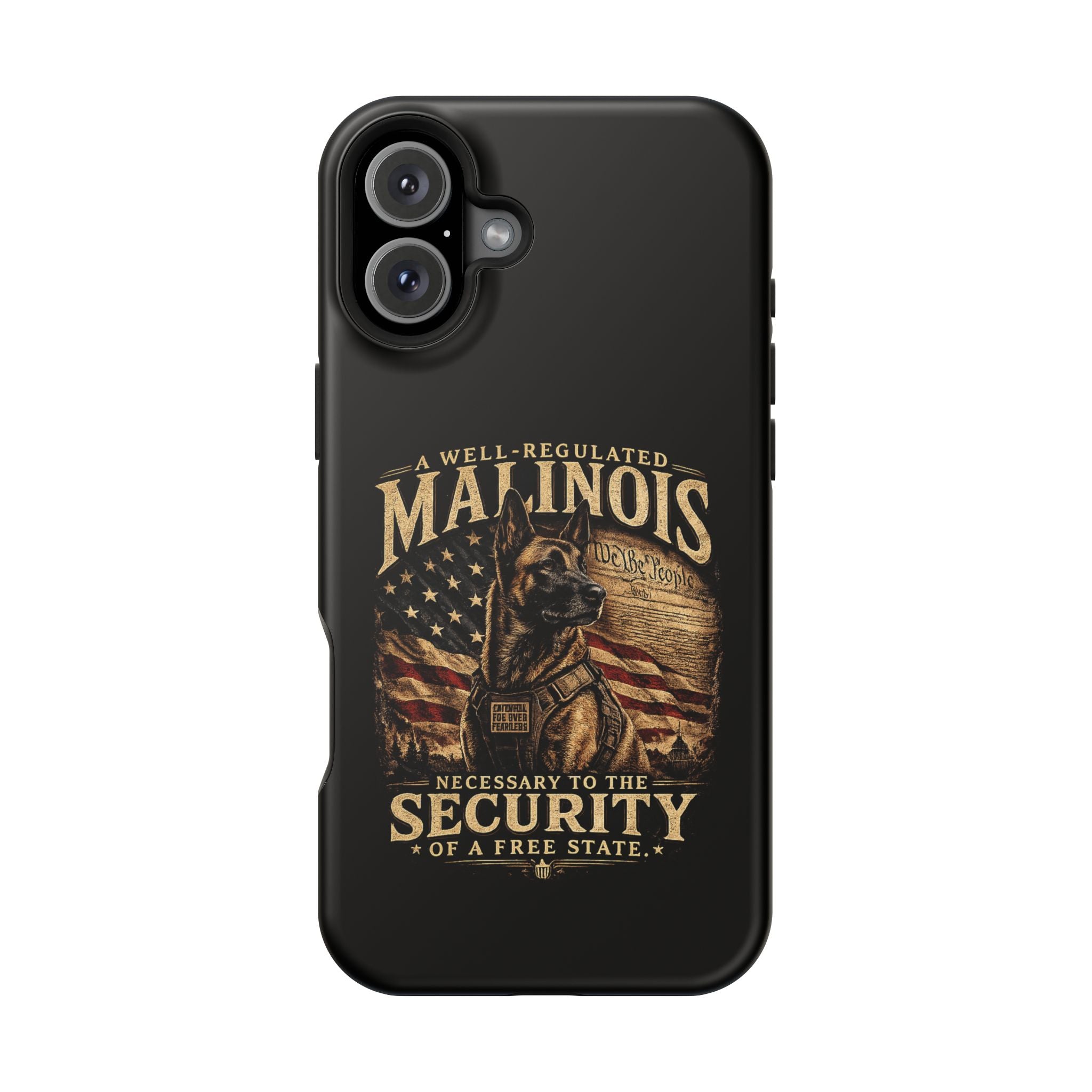 Phone Case — "A Well-Regulated Malinois: Necessary to the Security" Magnetic Impact-Resistant Case