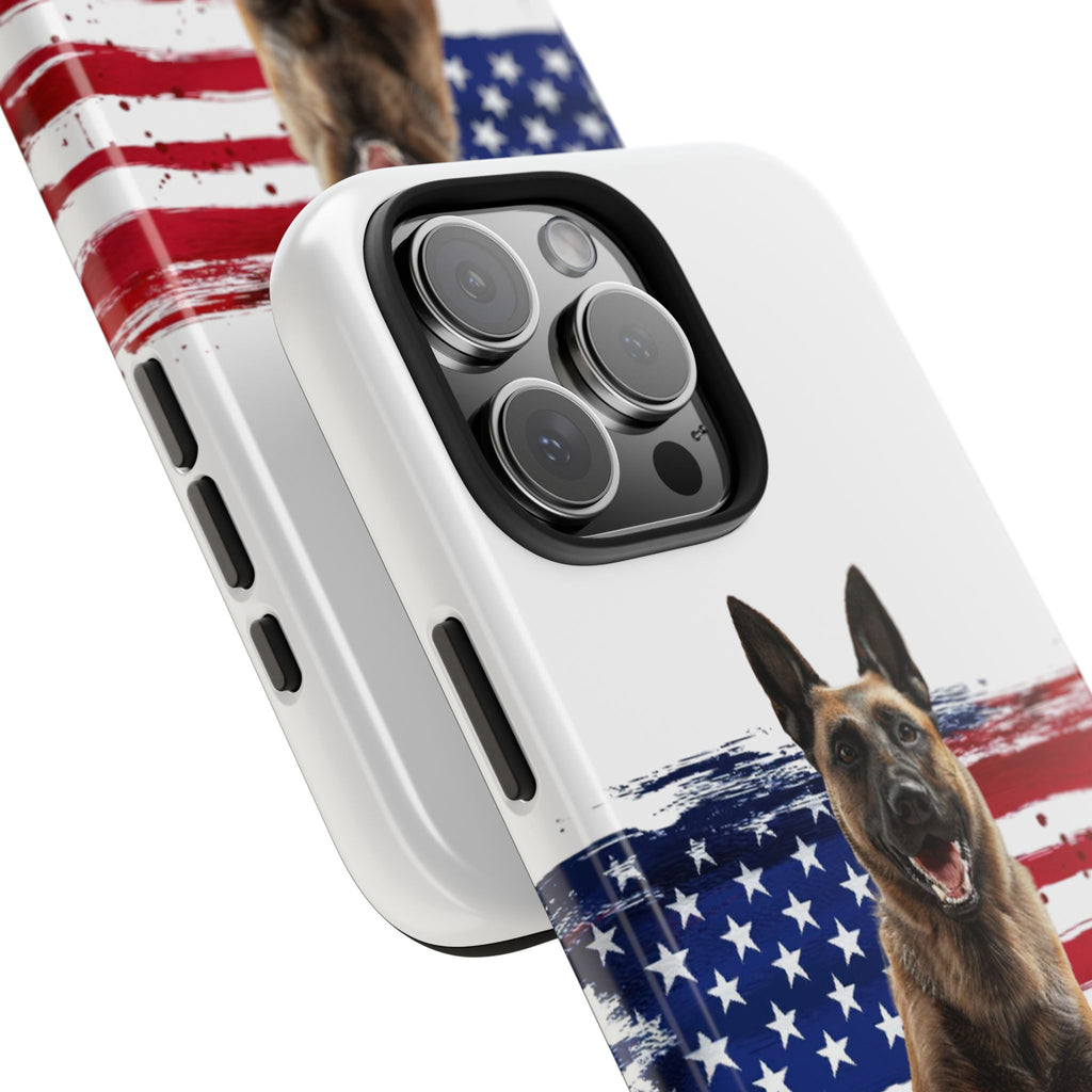 Patriotic Belgian Malinois Phone Case | American Flag K9 Protection