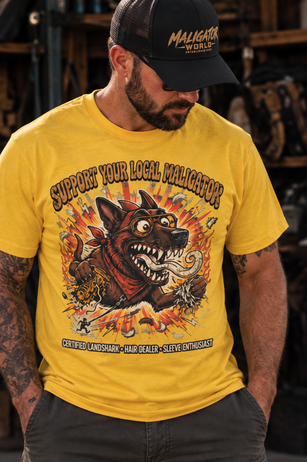 Fire-Breathing Monster Dog T-Shirt | Good Dog Daze Collection